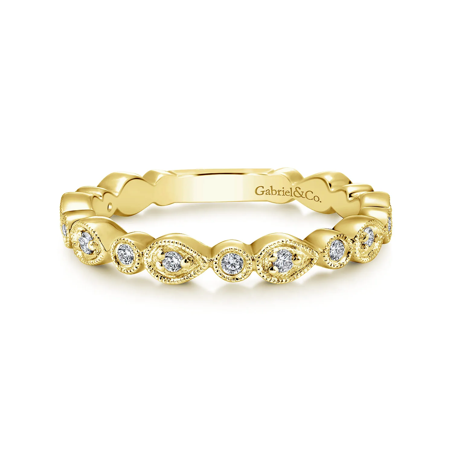 and Station Stackable Diamond Ring