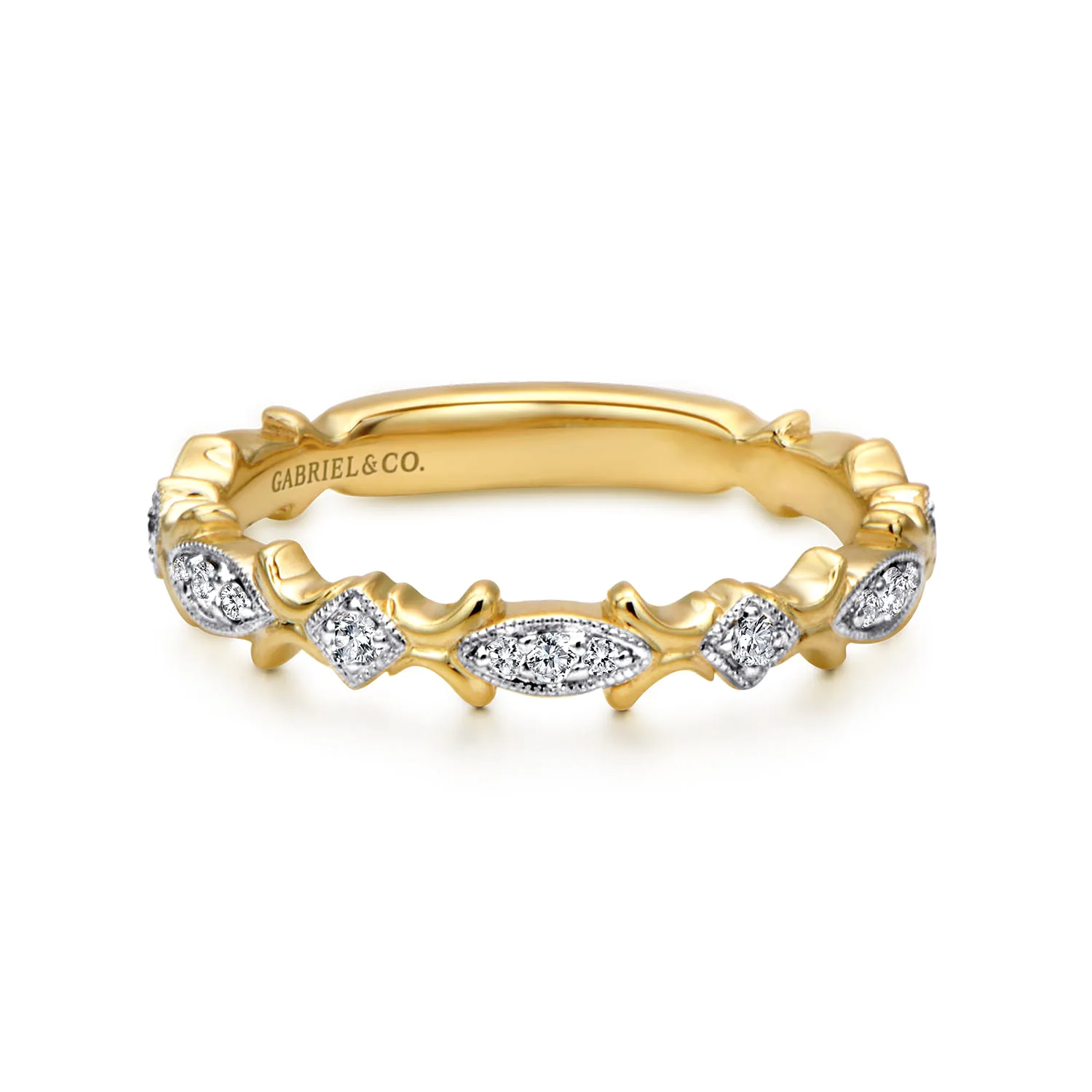 Floral Diamond Stackable Ring