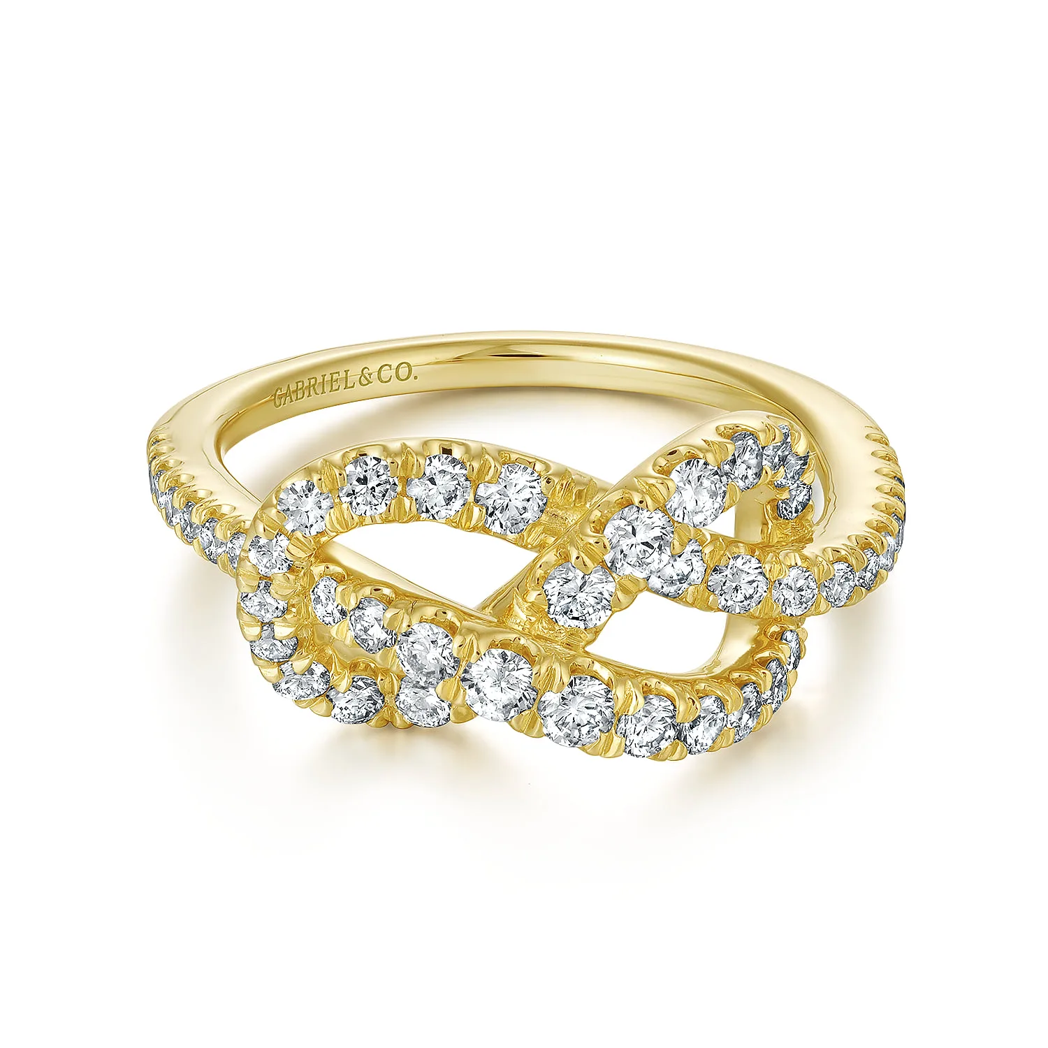 Twisted Pretzel Diamond Ring