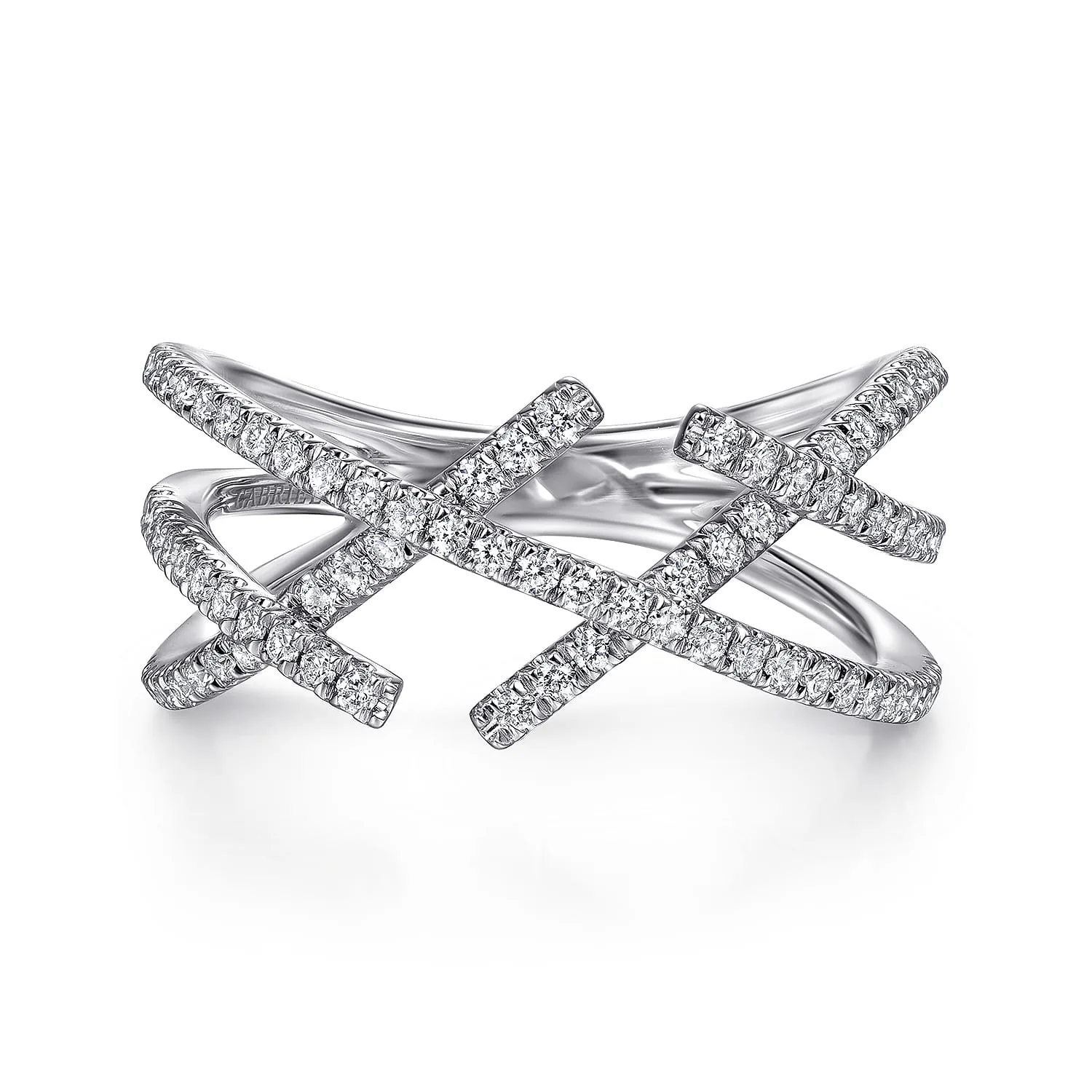 Criss Cross Pave Diamond Ring