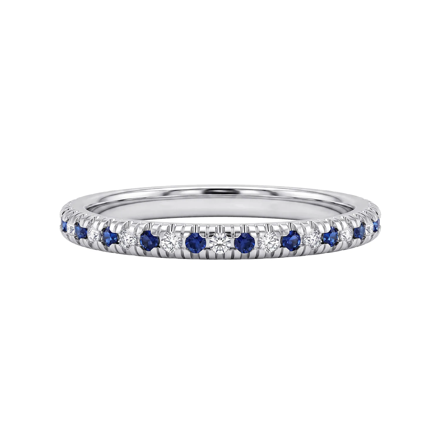 Sapphire and Diamond Stackable Band