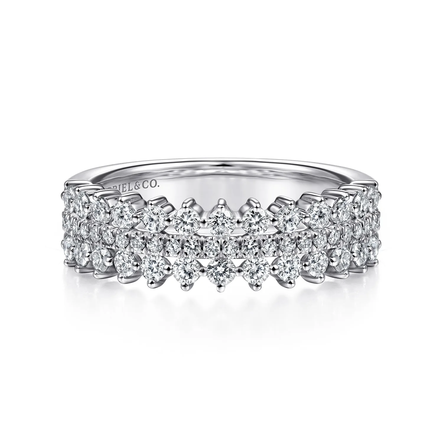 Three Row Diamond Band