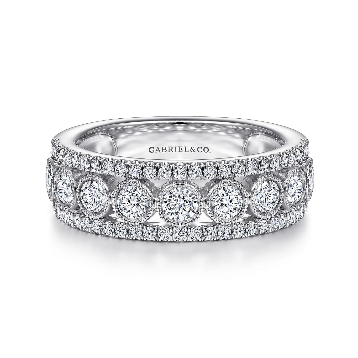 Three Row Diamond Band