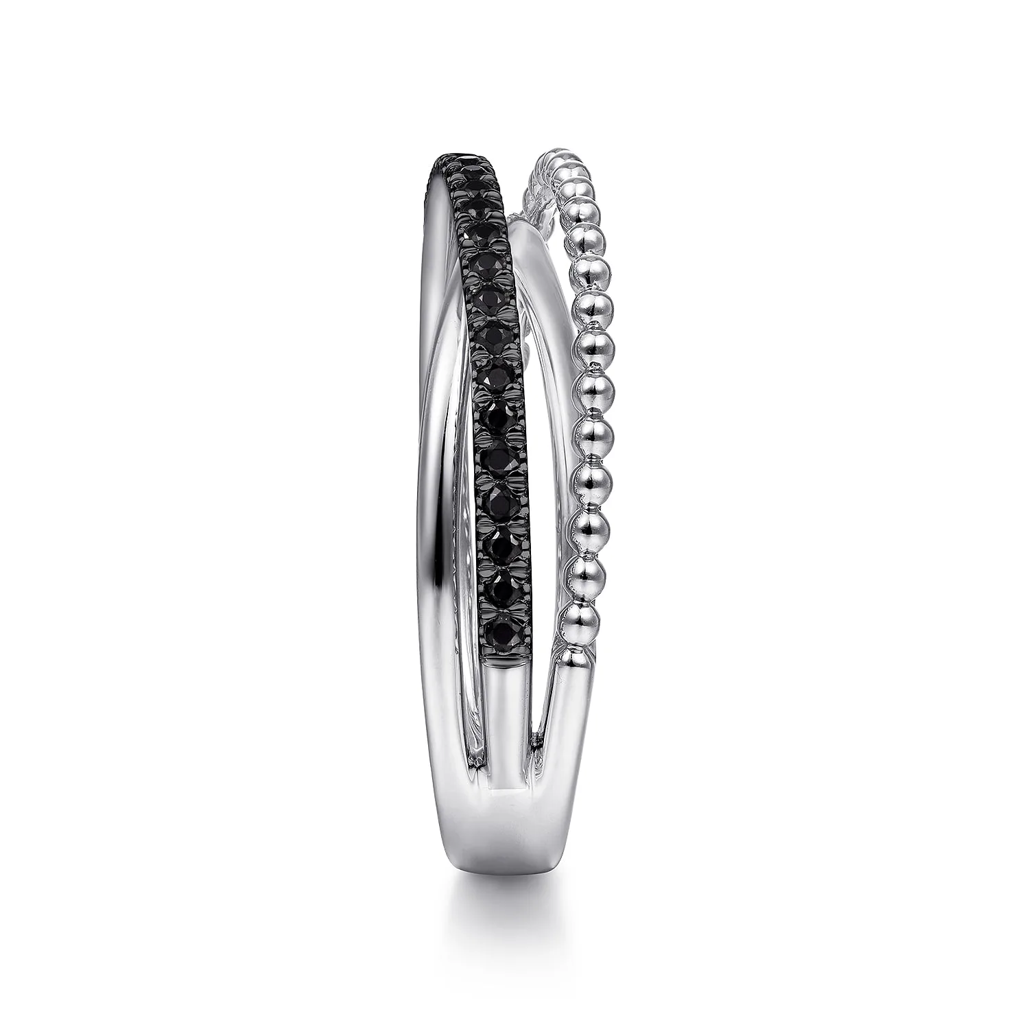 Black Diamond Bujukan Ring in 14K White Gold, photograph 4