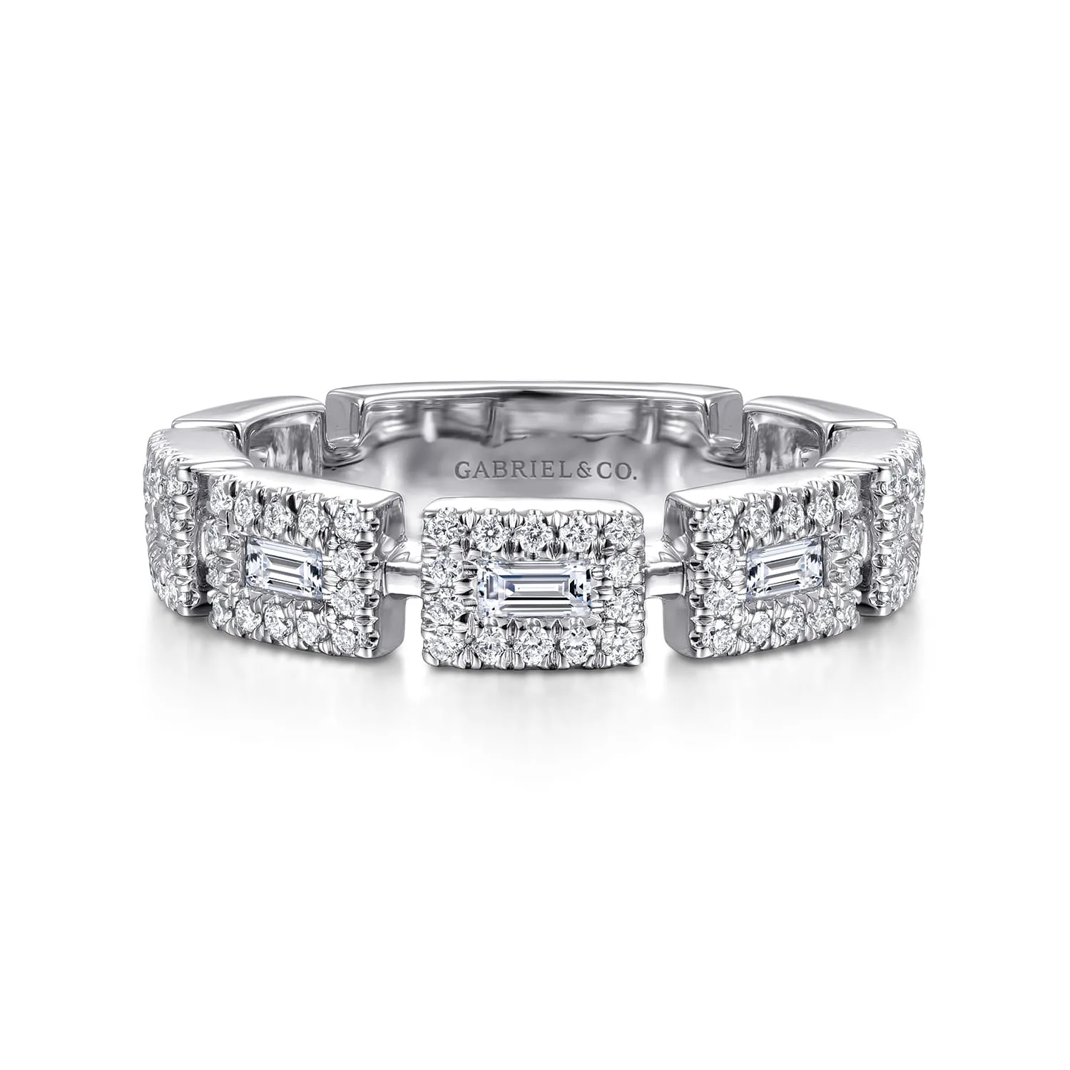 Baguette and Diamond Station Ring