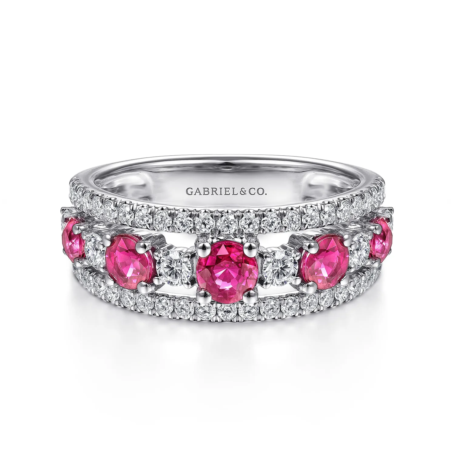 Diamond and Ruby Ladies Ring