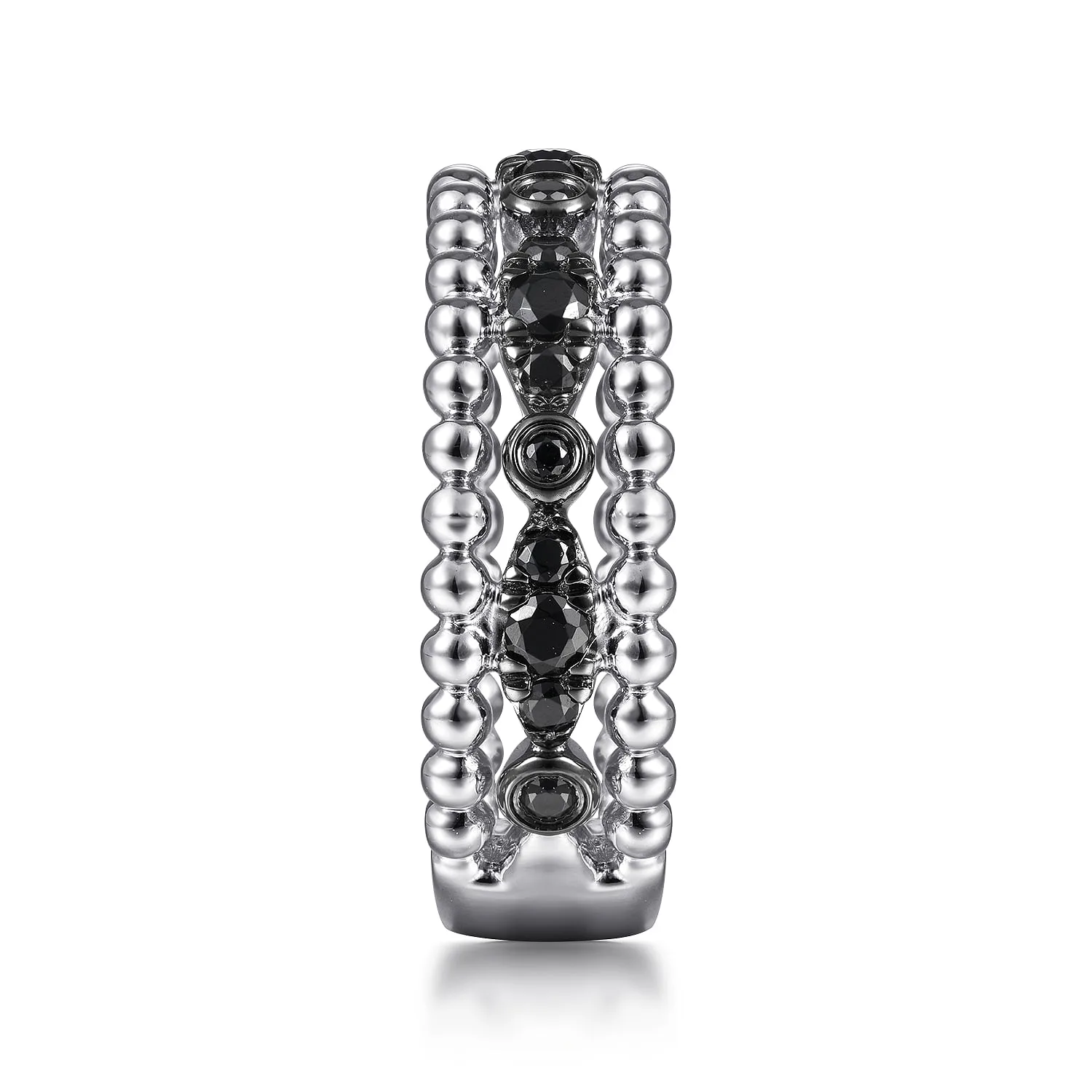 Black Diamond Bujukan Ring in 14K White Gold, photograph 4