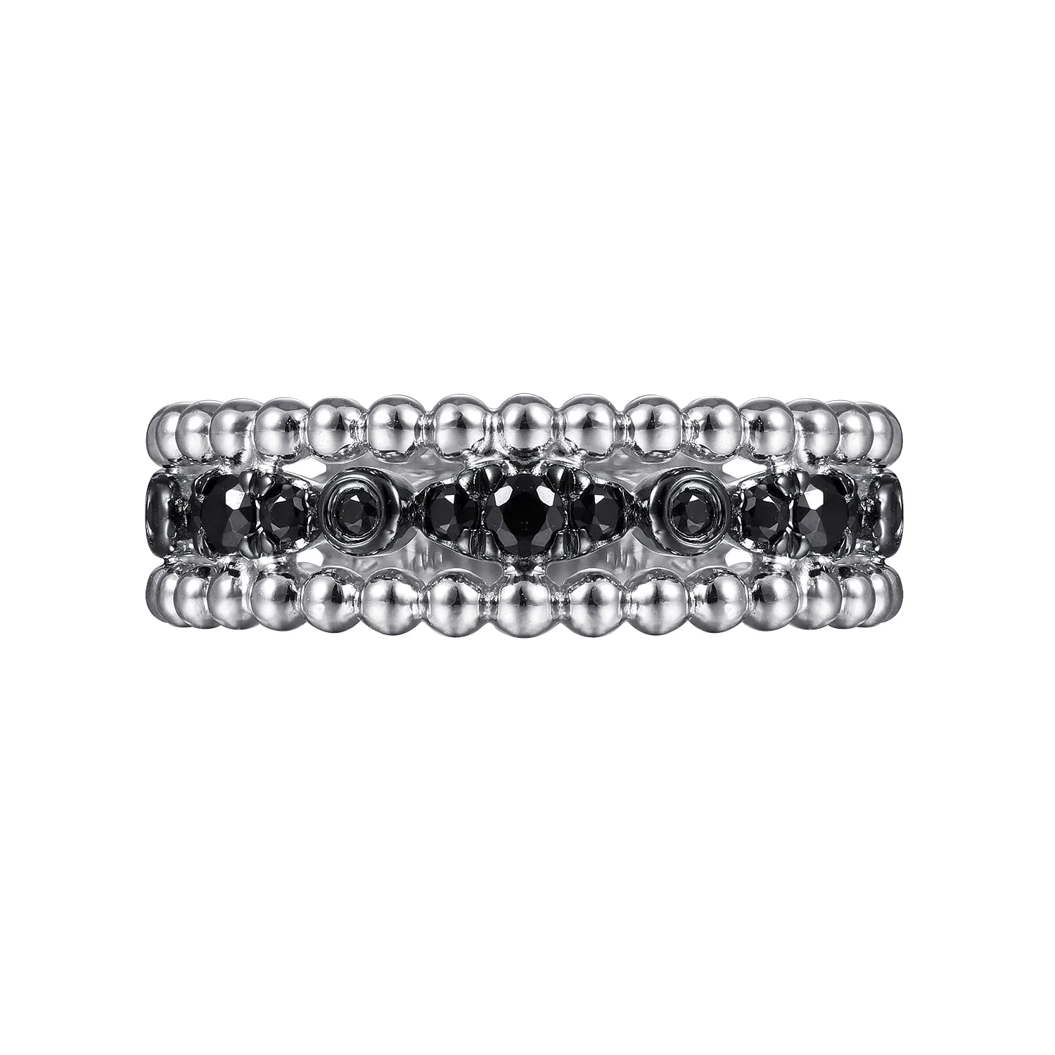 Black Diamond Bujukan Ring in 14K White Gold, photograph 5