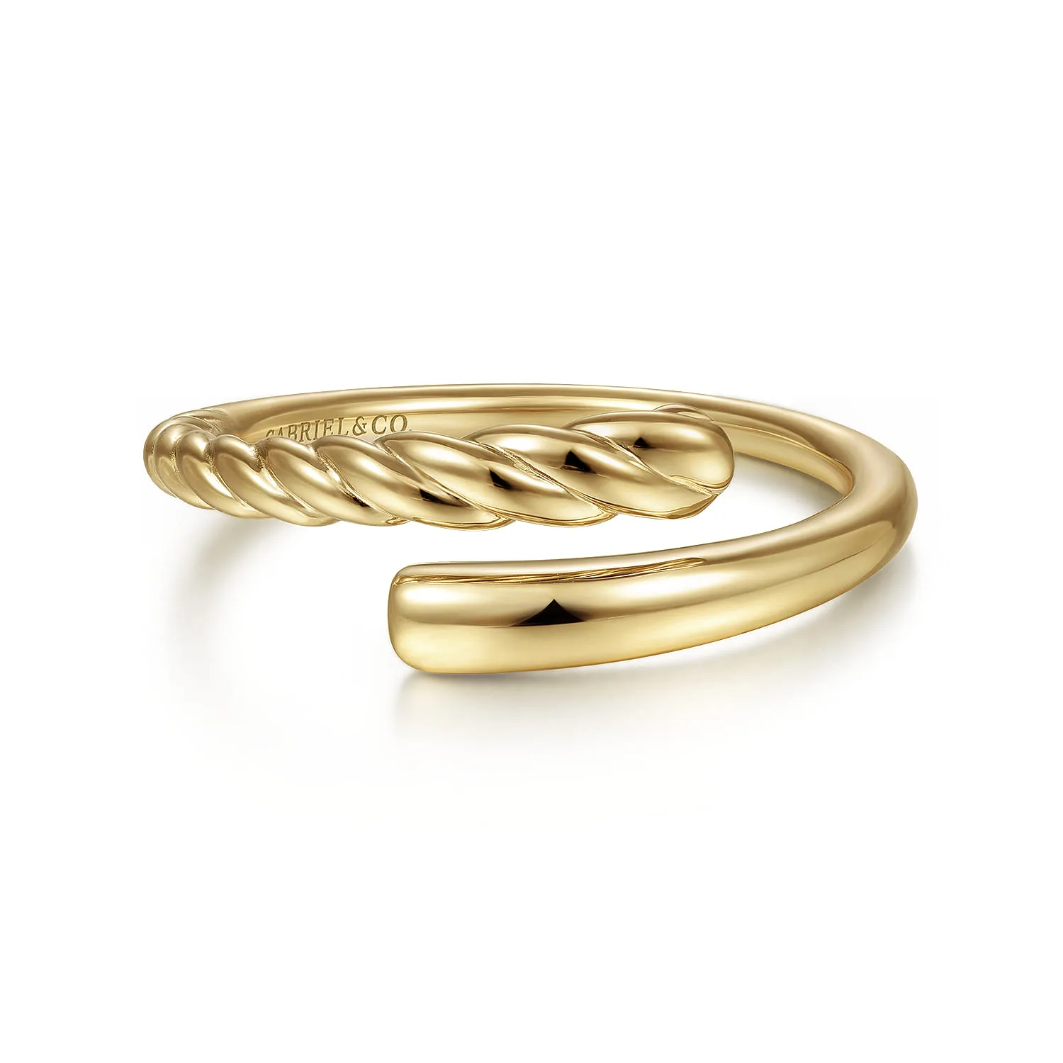 Twisted Rope Bypass Open Ring