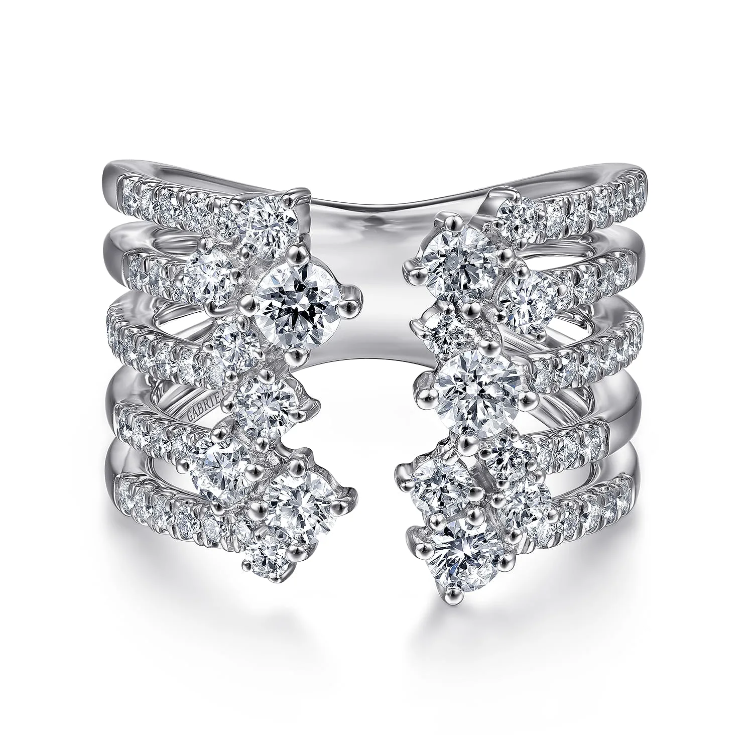 Multi Row Diamond Statement Ring
