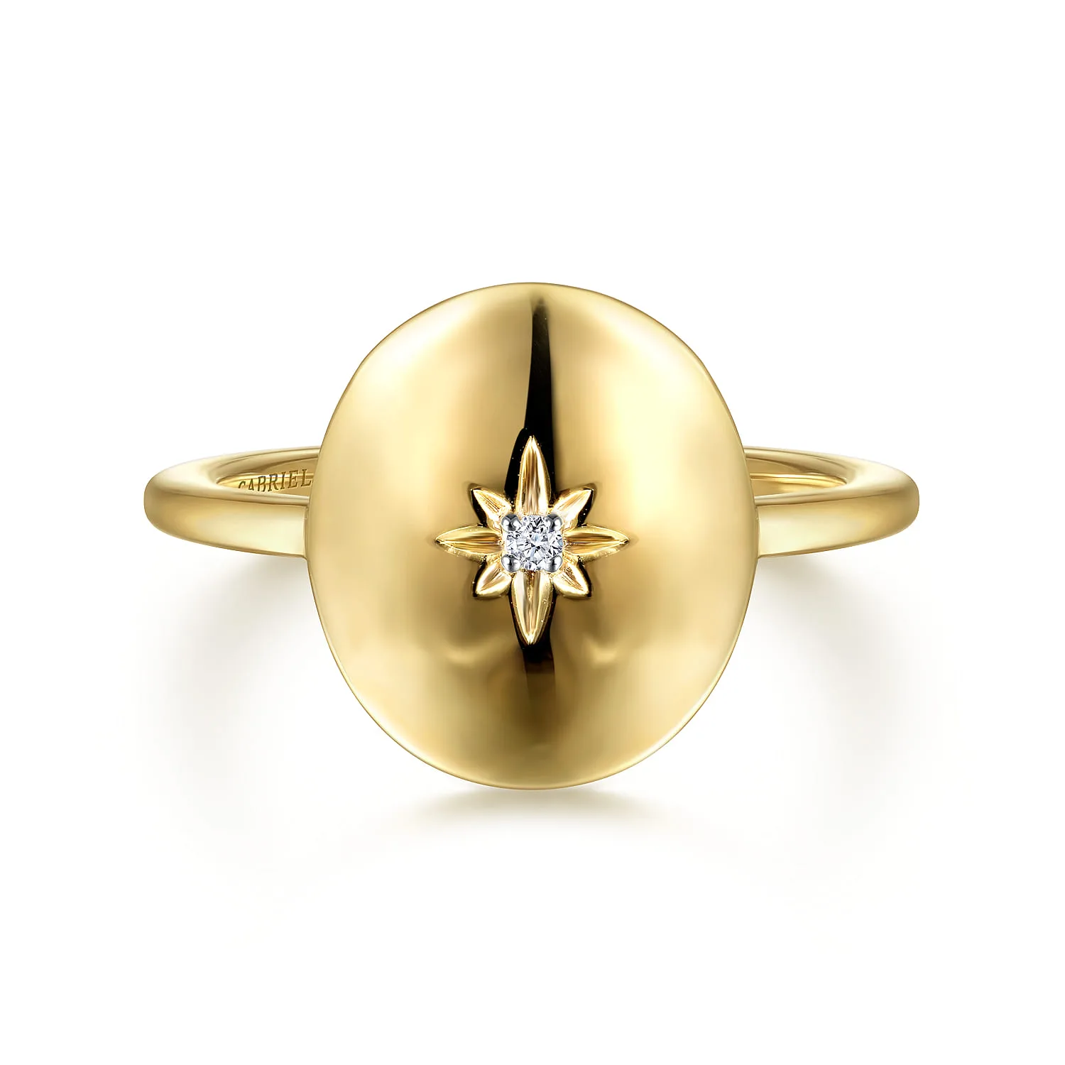 Medallion Ring with Diamond Star Center