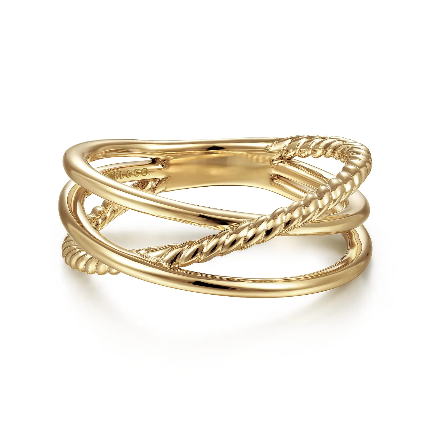 Twisted Rope Criss Cross Ring