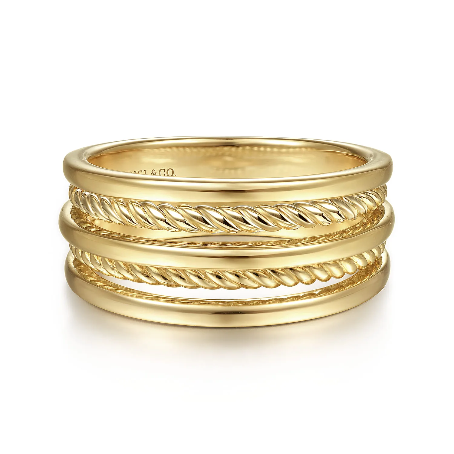 Twisted Rope Wide Ring Band