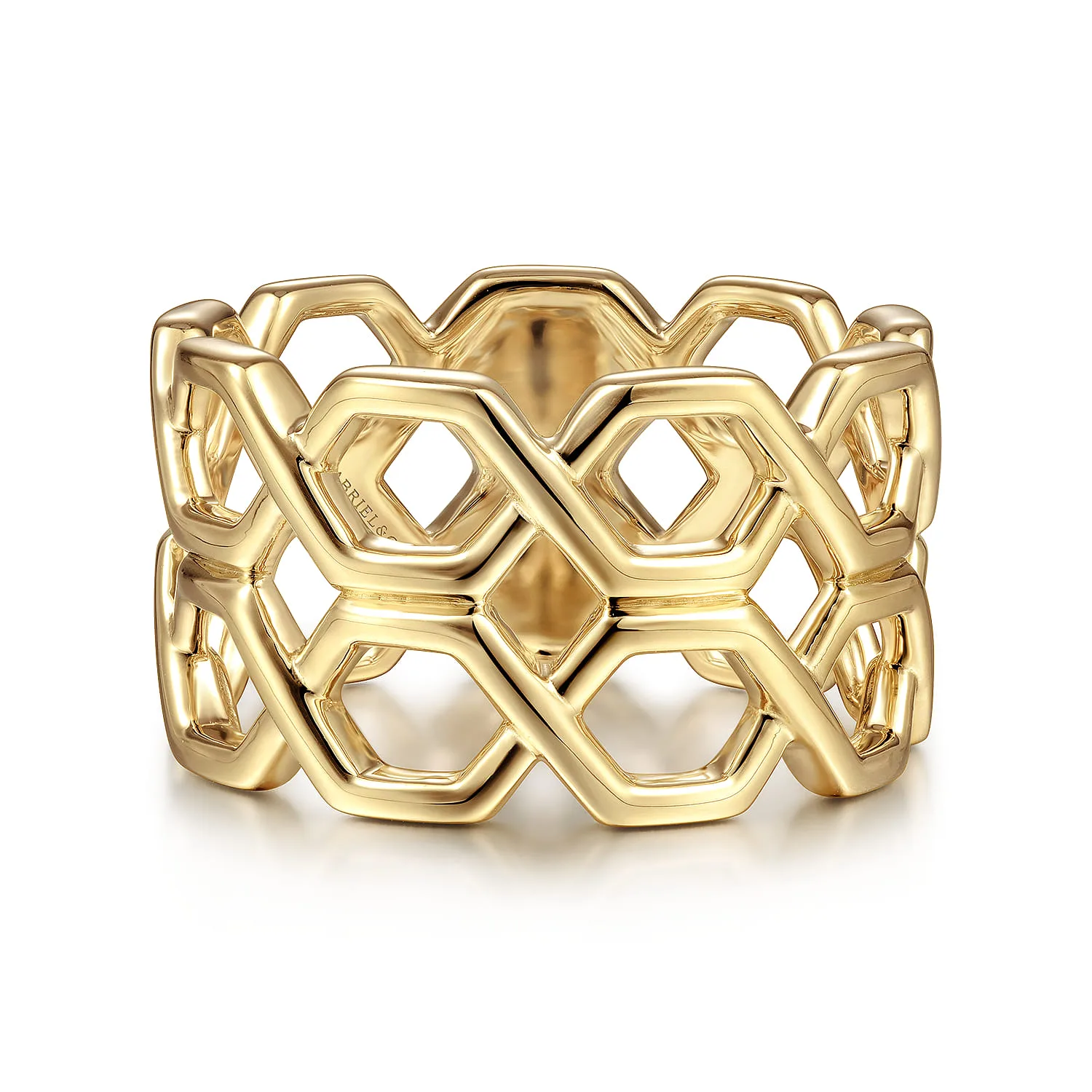 Two Row Twisted Band Ring