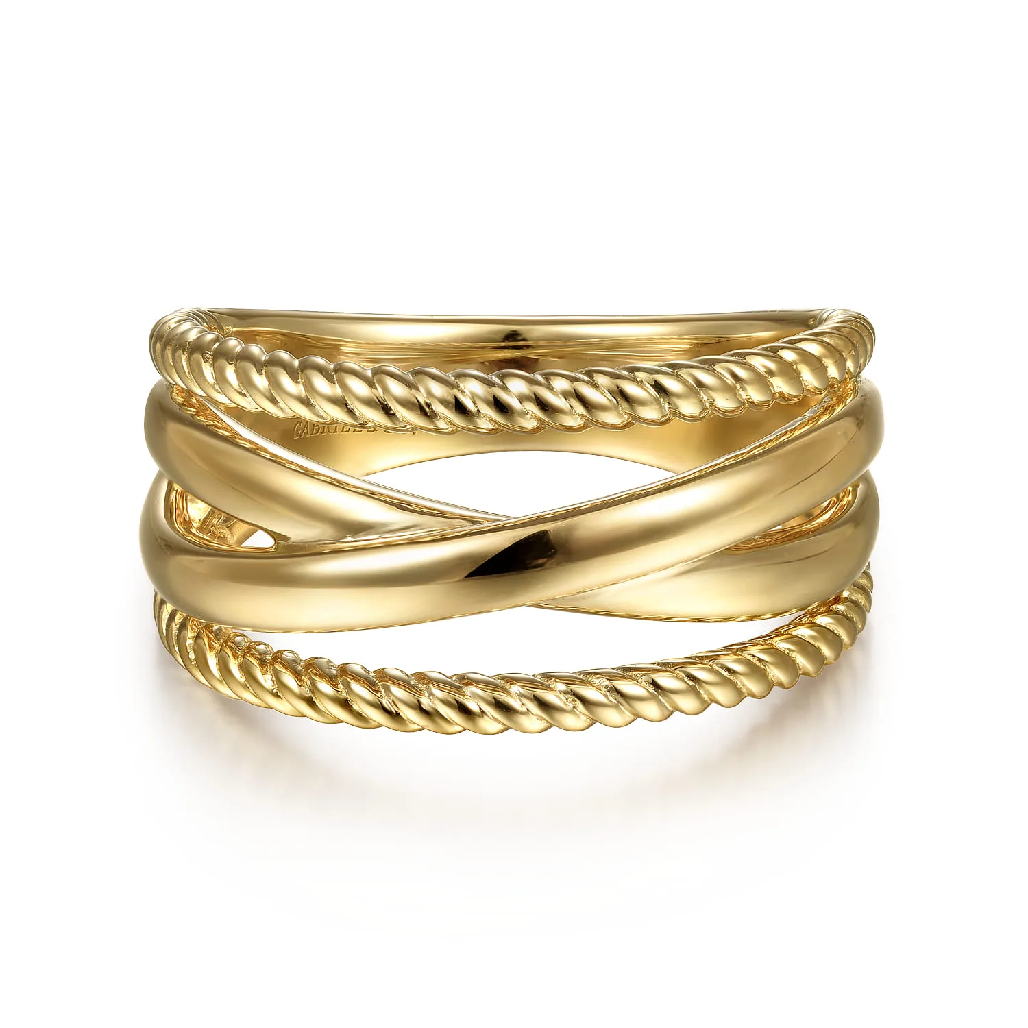 Twisted and Plain Criss Cross Ring