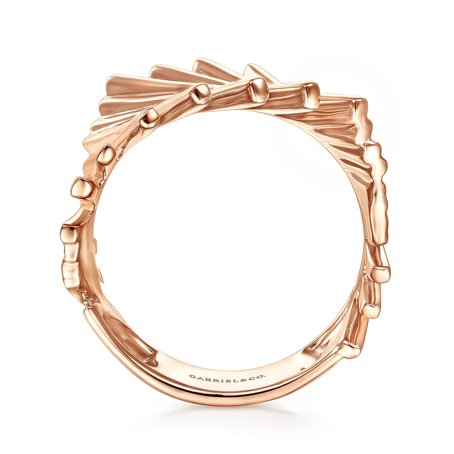 Stacked Bar Cage Ring in 14K Rose Gold, photograph 2