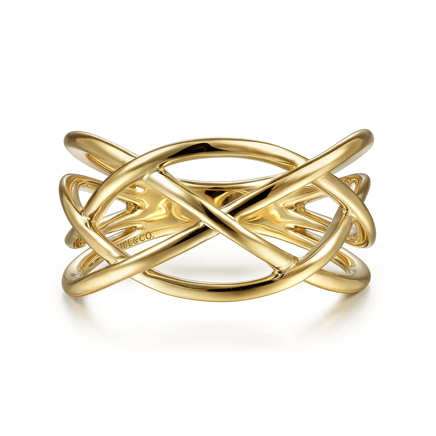 Intersecting Plain Bands Ring
