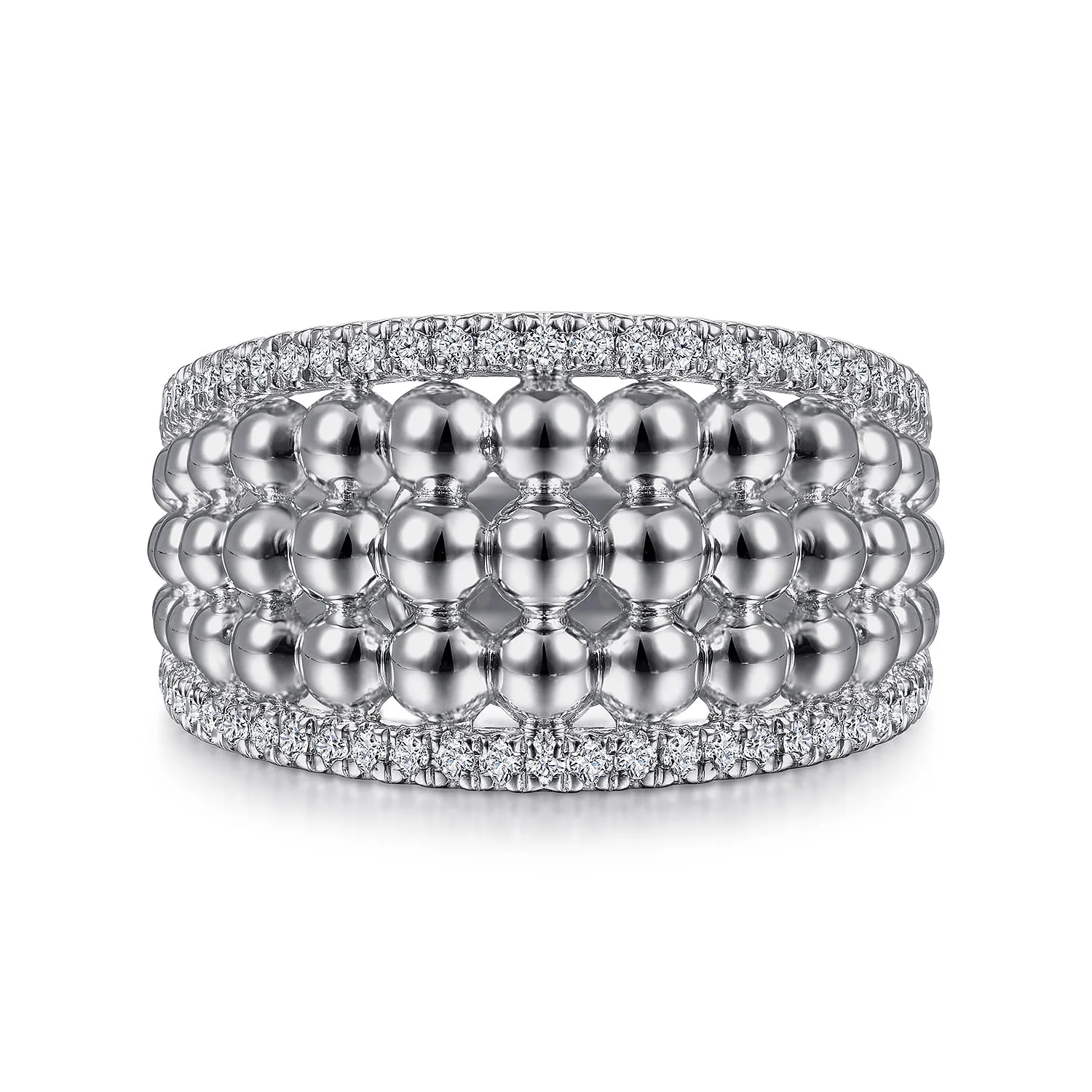 White Sapphire Bujukan Wide Band Ring