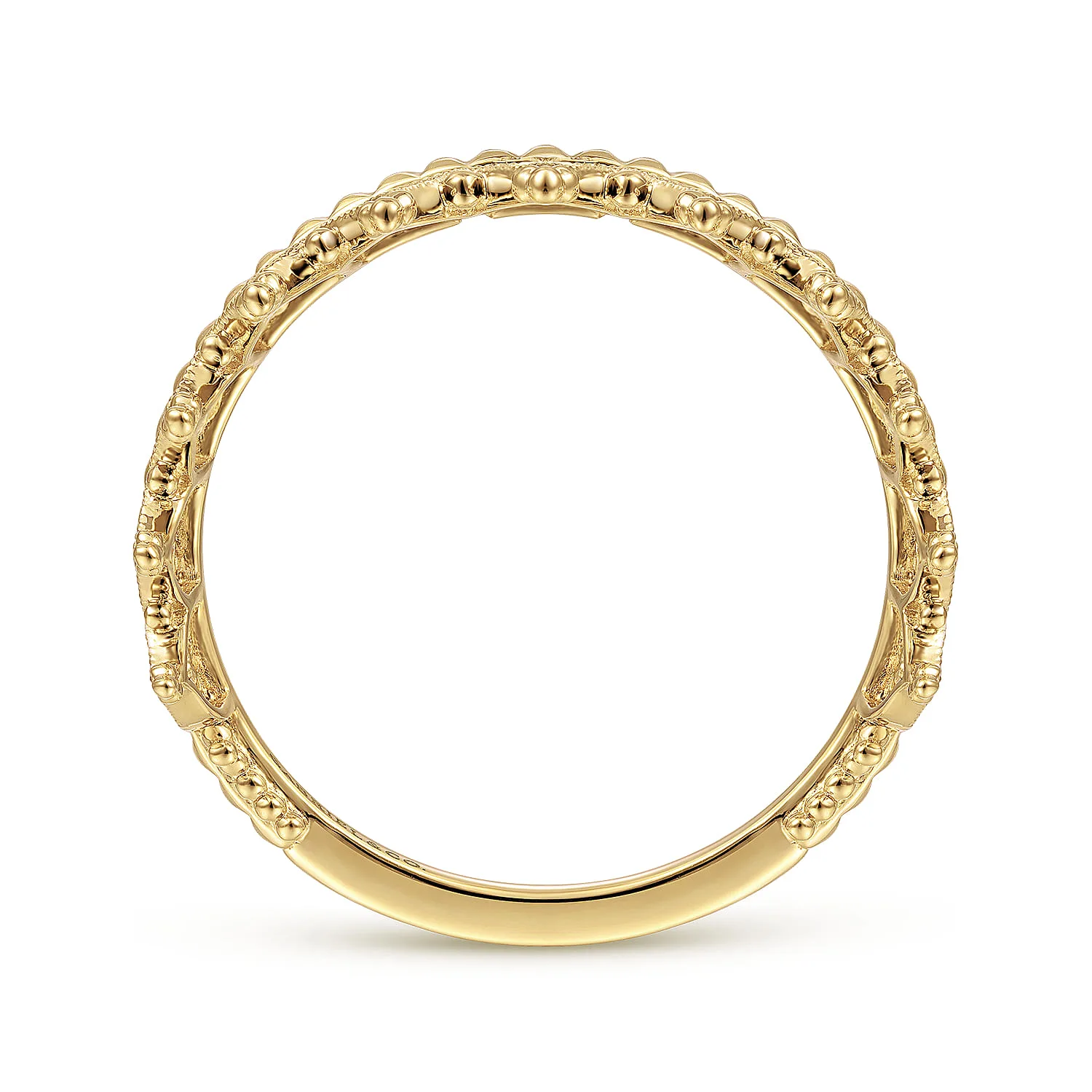 Bujukan Crown Stackable Ring in 14K Yellow Gold, photograph 2