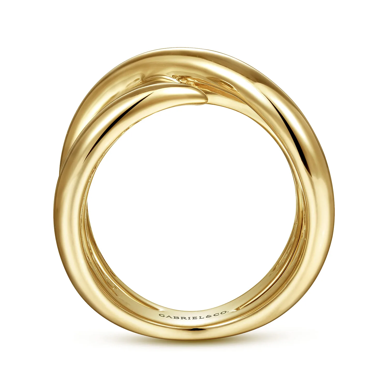 Criss Cross Ring in 14K Yellow Gold, photograph 2