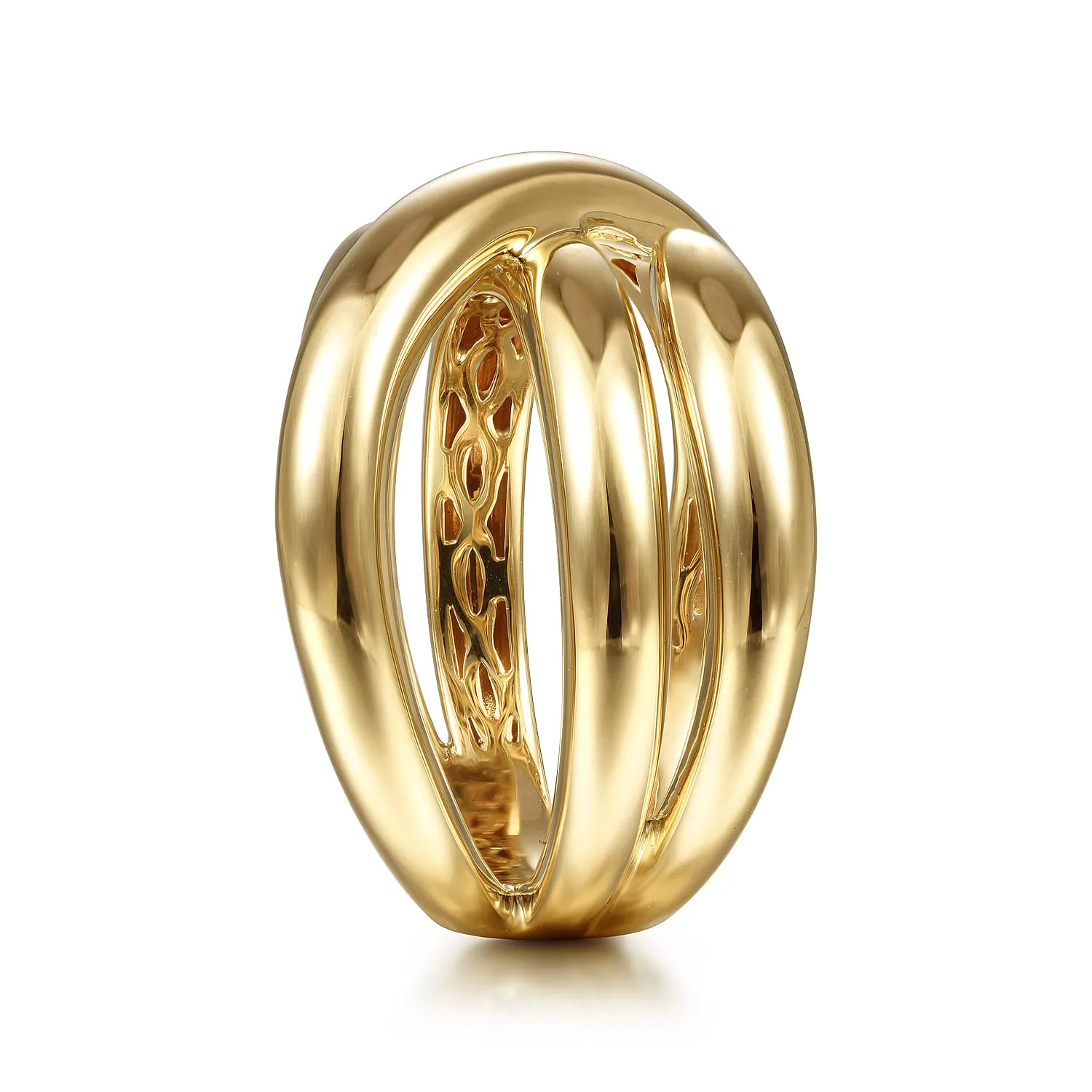 Criss Cross Ring in 14K Yellow Gold, photograph 4