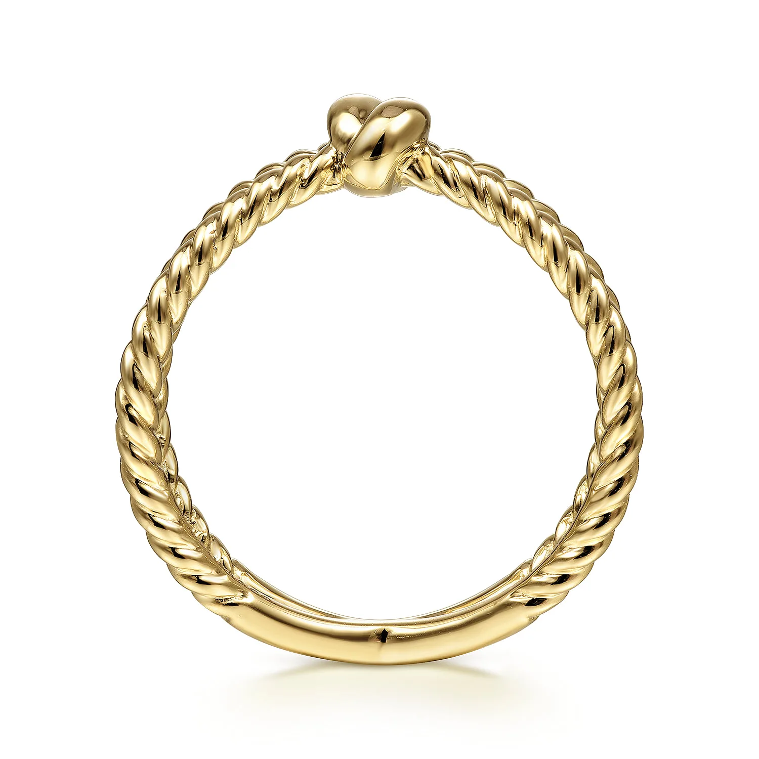 Twisted Rope Criss Cross Ring in 14K Yellow Gold, photograph 2