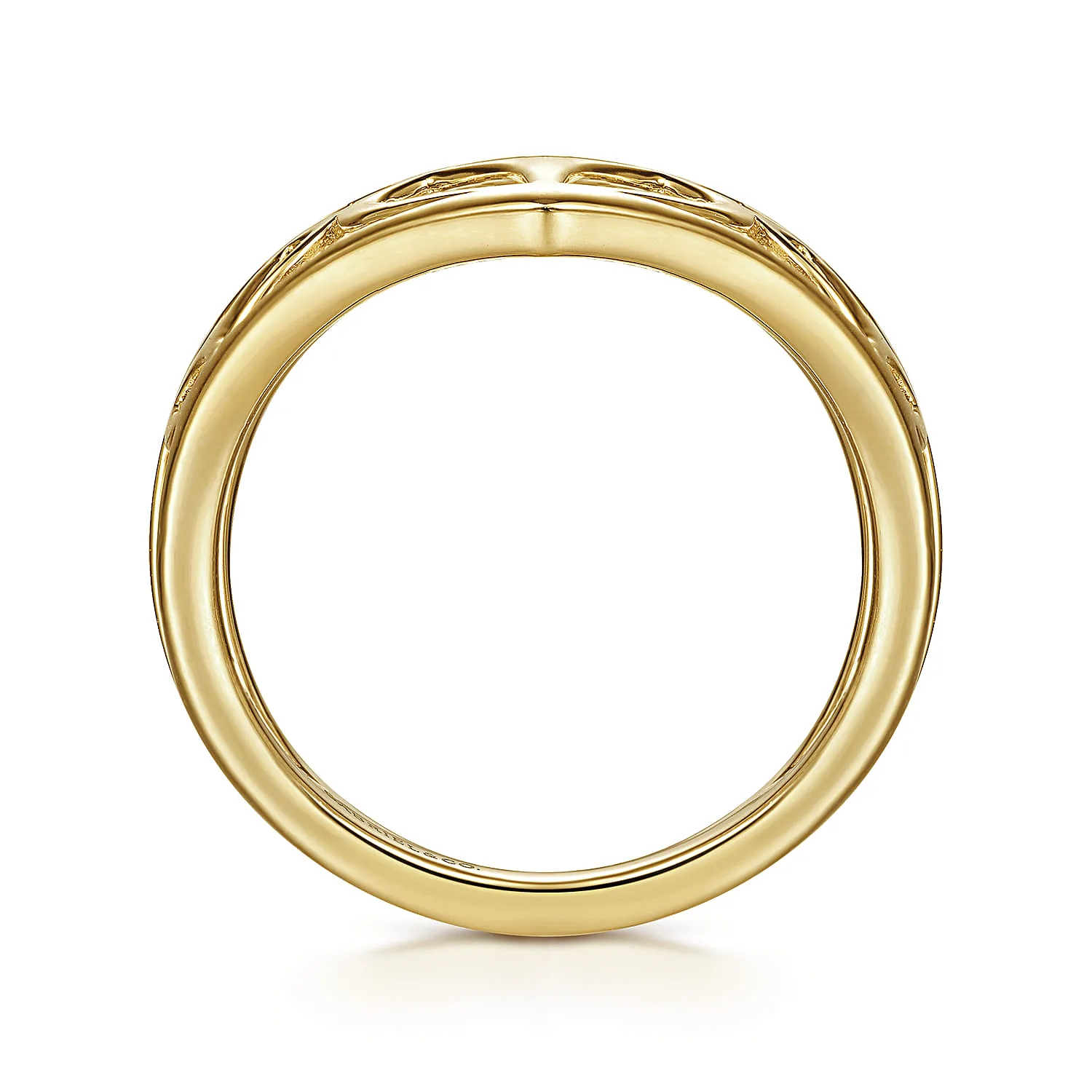 Aztec Cutout Ring in 14K Yellow Gold, photograph 2