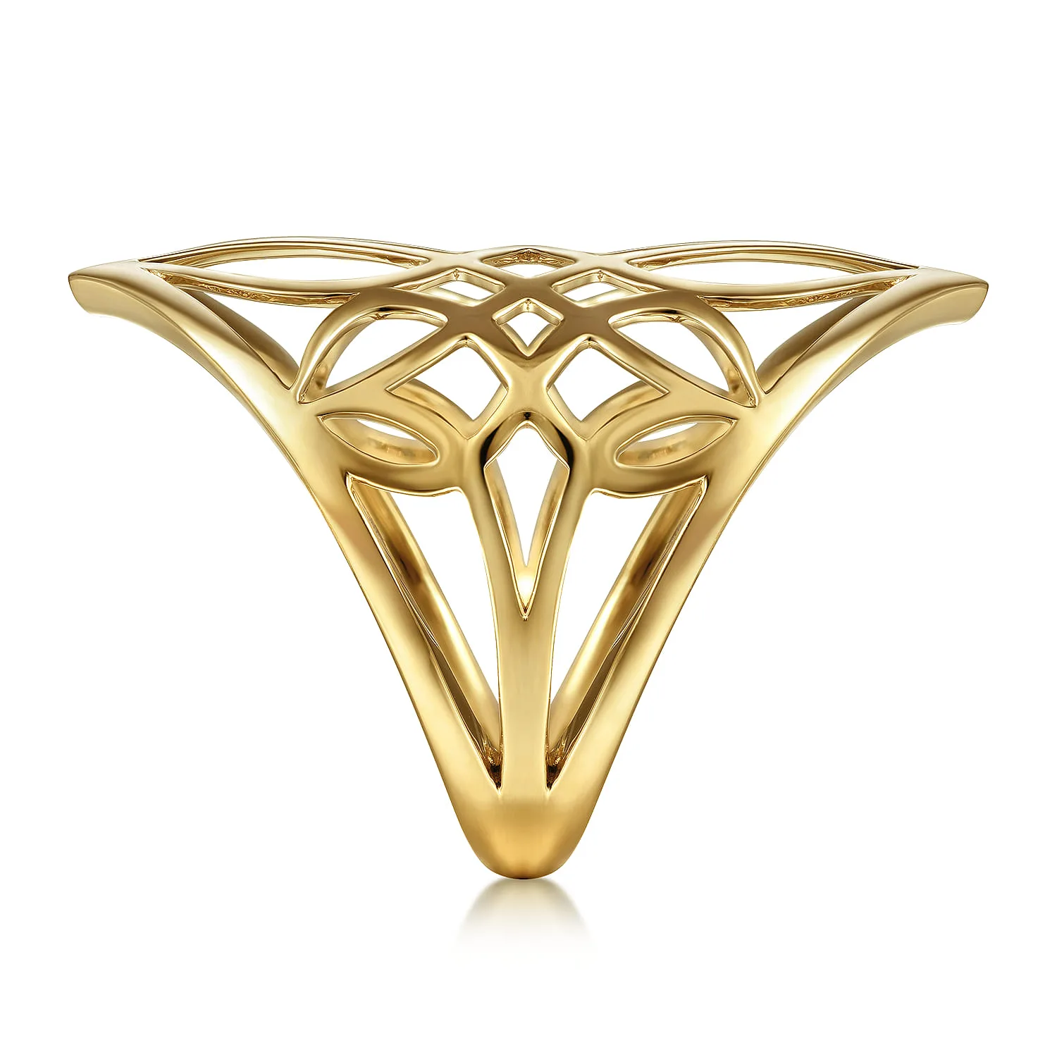 Aztec Cutout Ring in 14K Yellow Gold, photograph 4