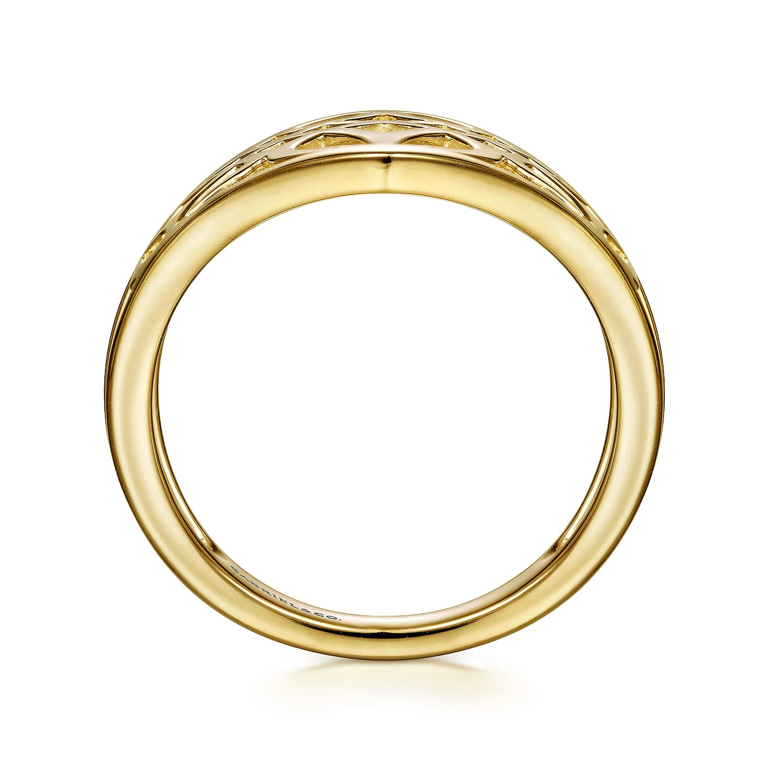 Aztec Cutout Ring in 14K Yellow Gold, photograph 2