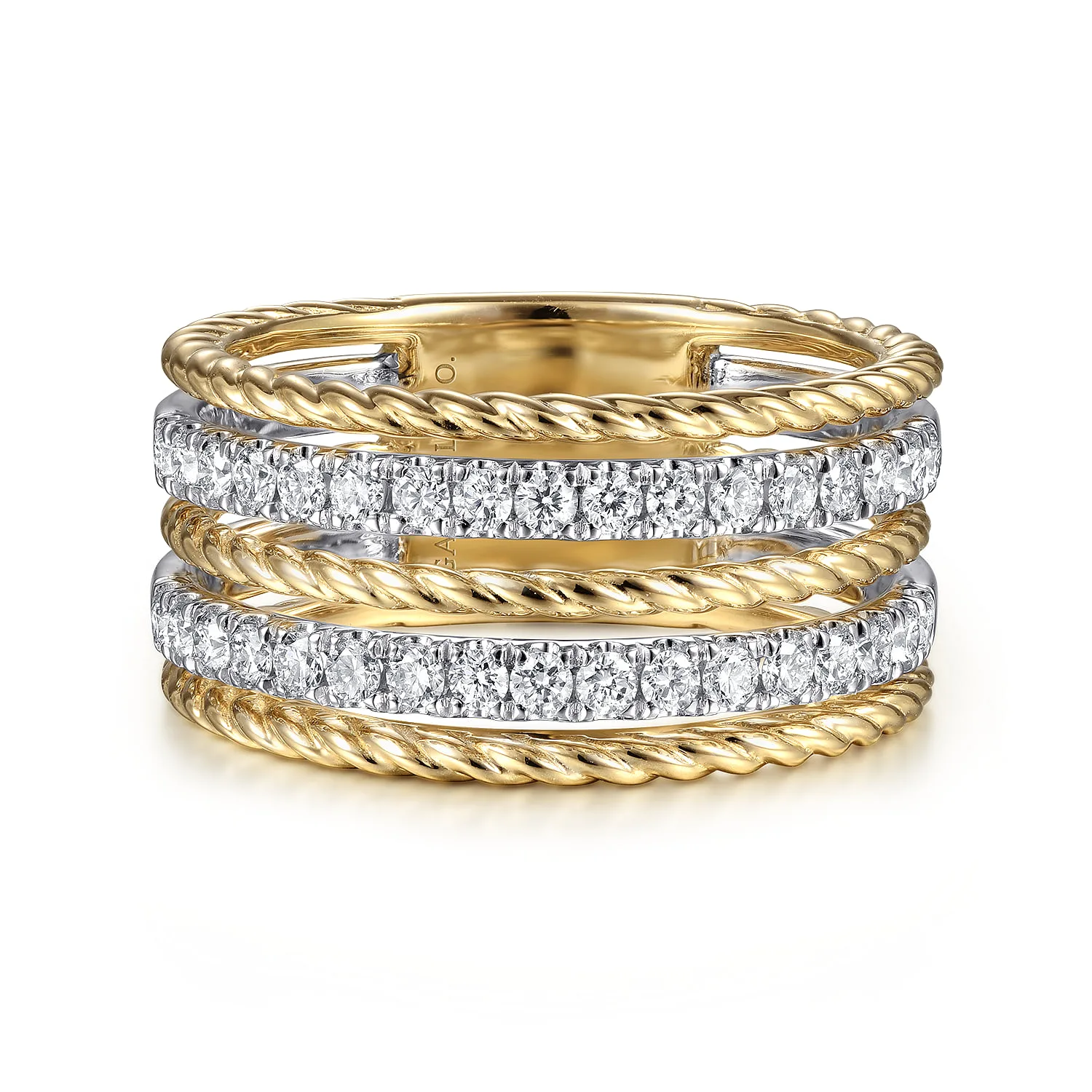 Twisted Rope and Diamond Ring