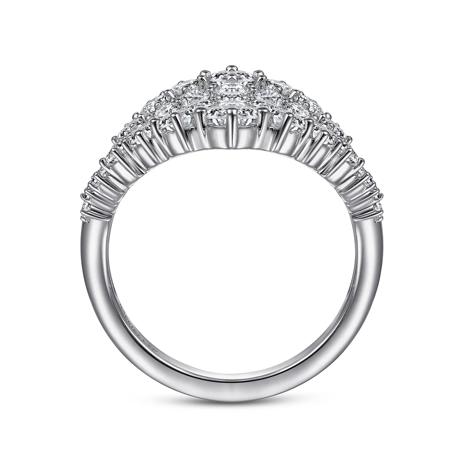 Statement Diamond Ring in 18K White Gold, photograph 2