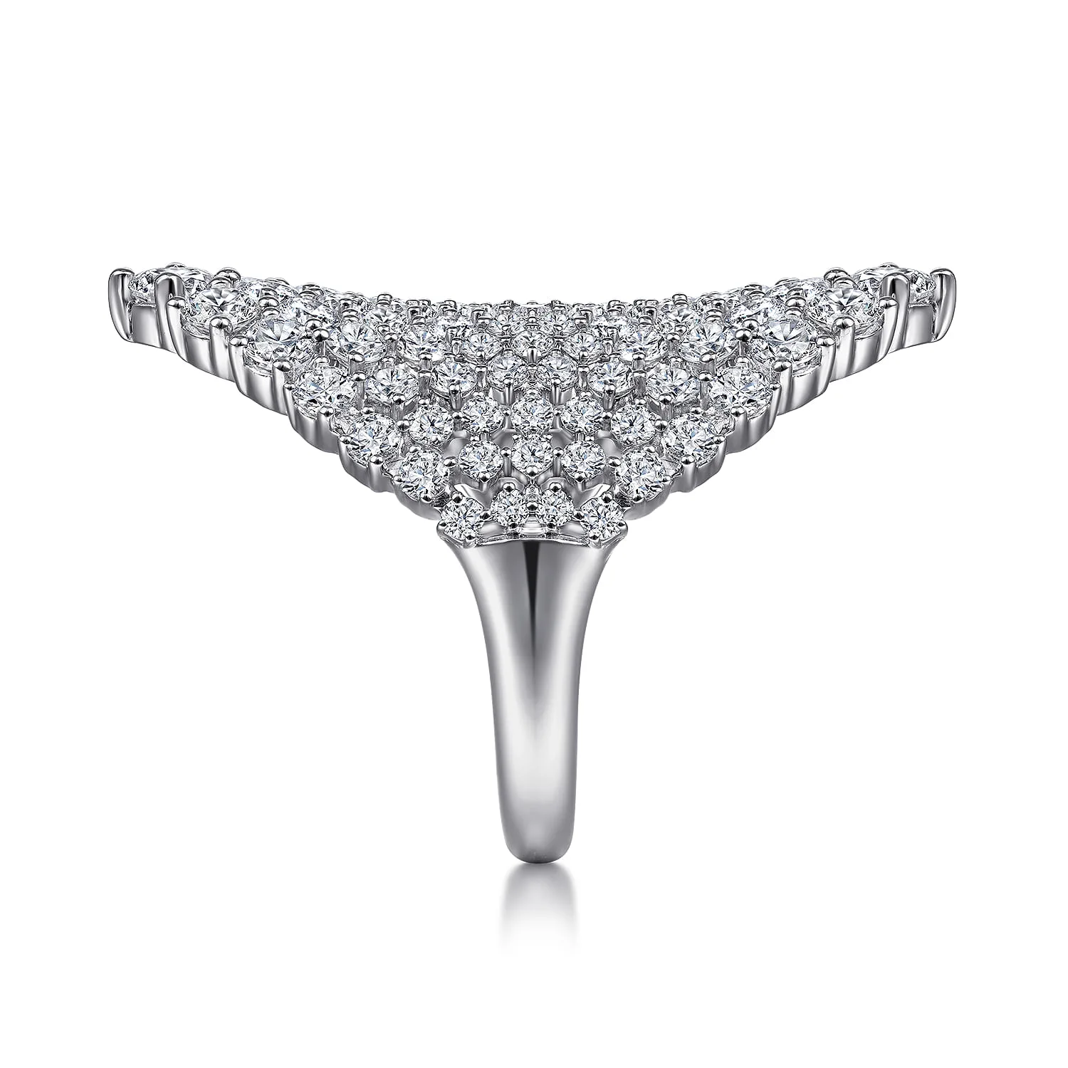 Statement Diamond Ring in 18K White Gold, photograph 4