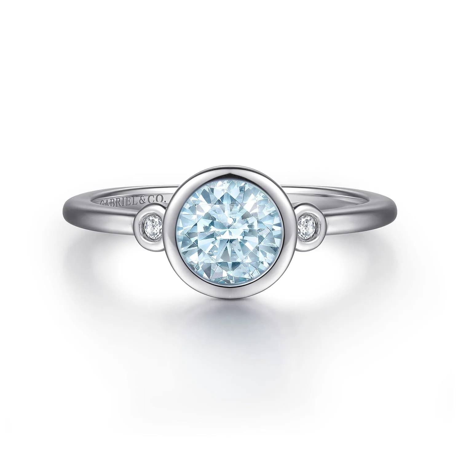 Aquamarine and Diamond Ring