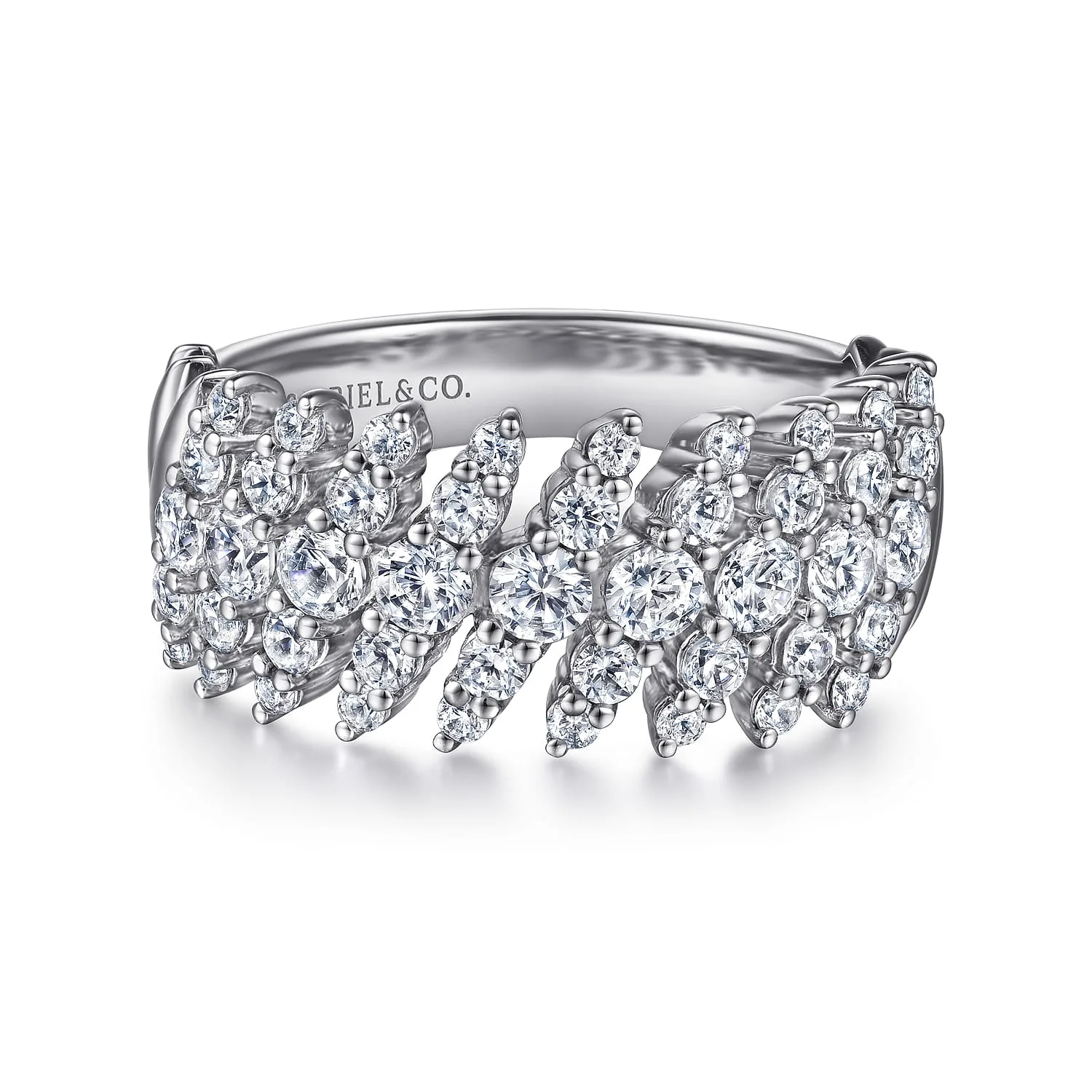 Wide Diamond Statement Ring