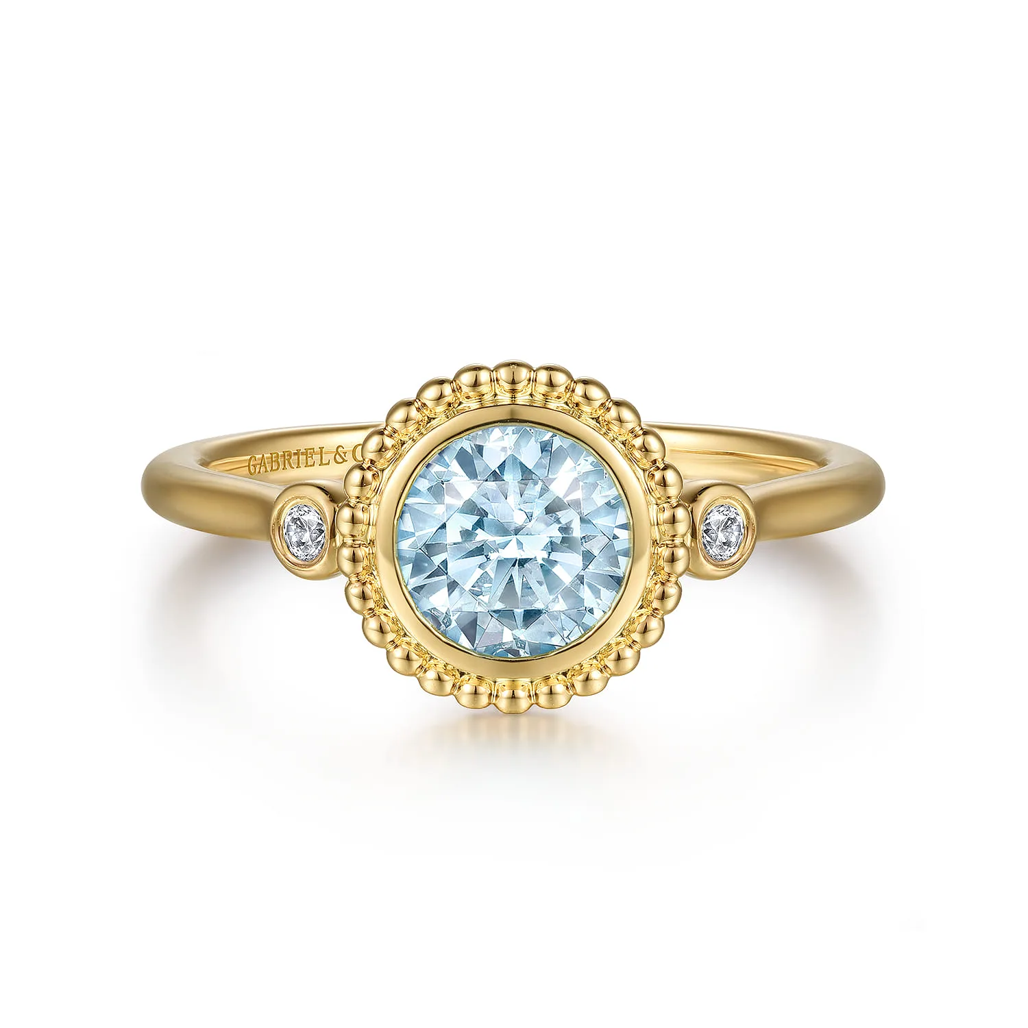 Diamond and Aquamarine Bujukan Promise Ring