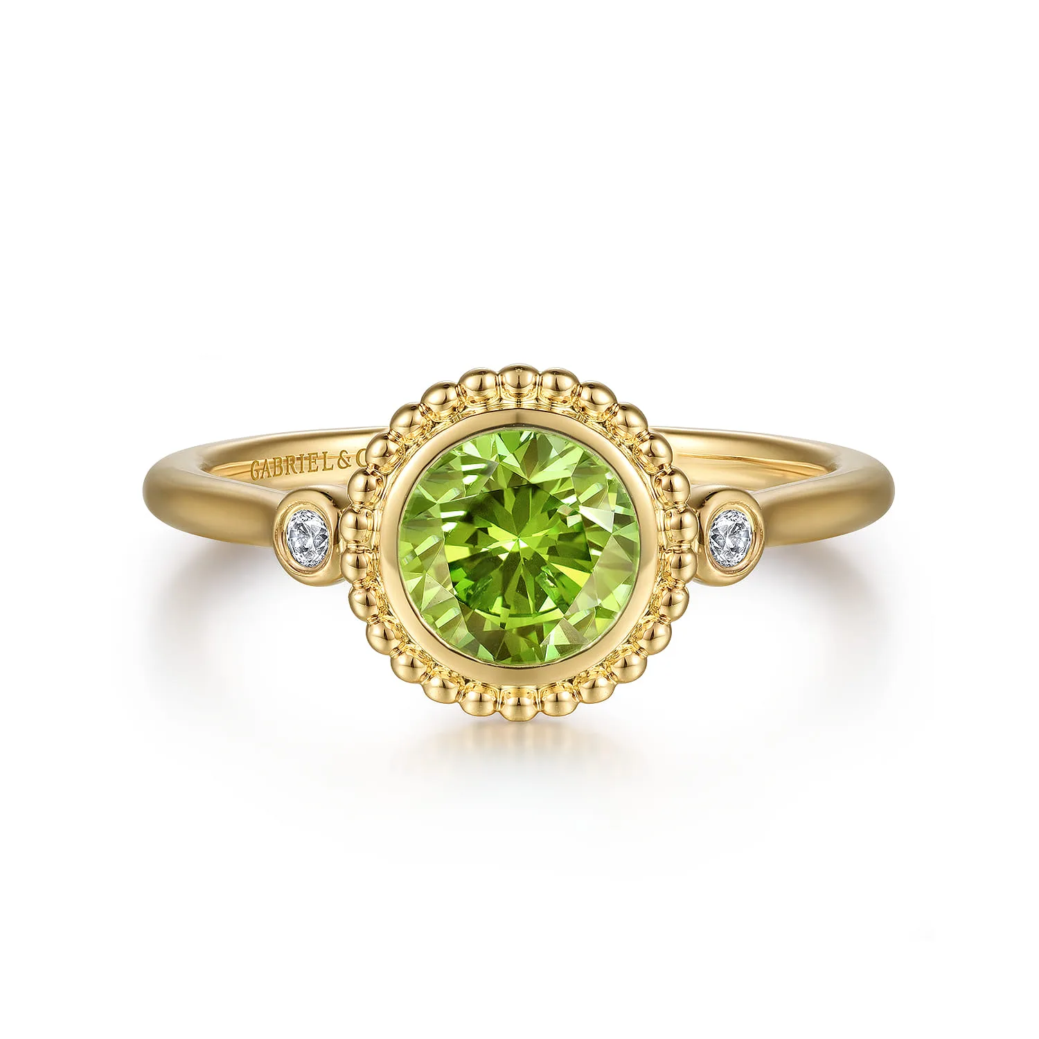 Diamond and Peridot Bujukan Promise Ring
