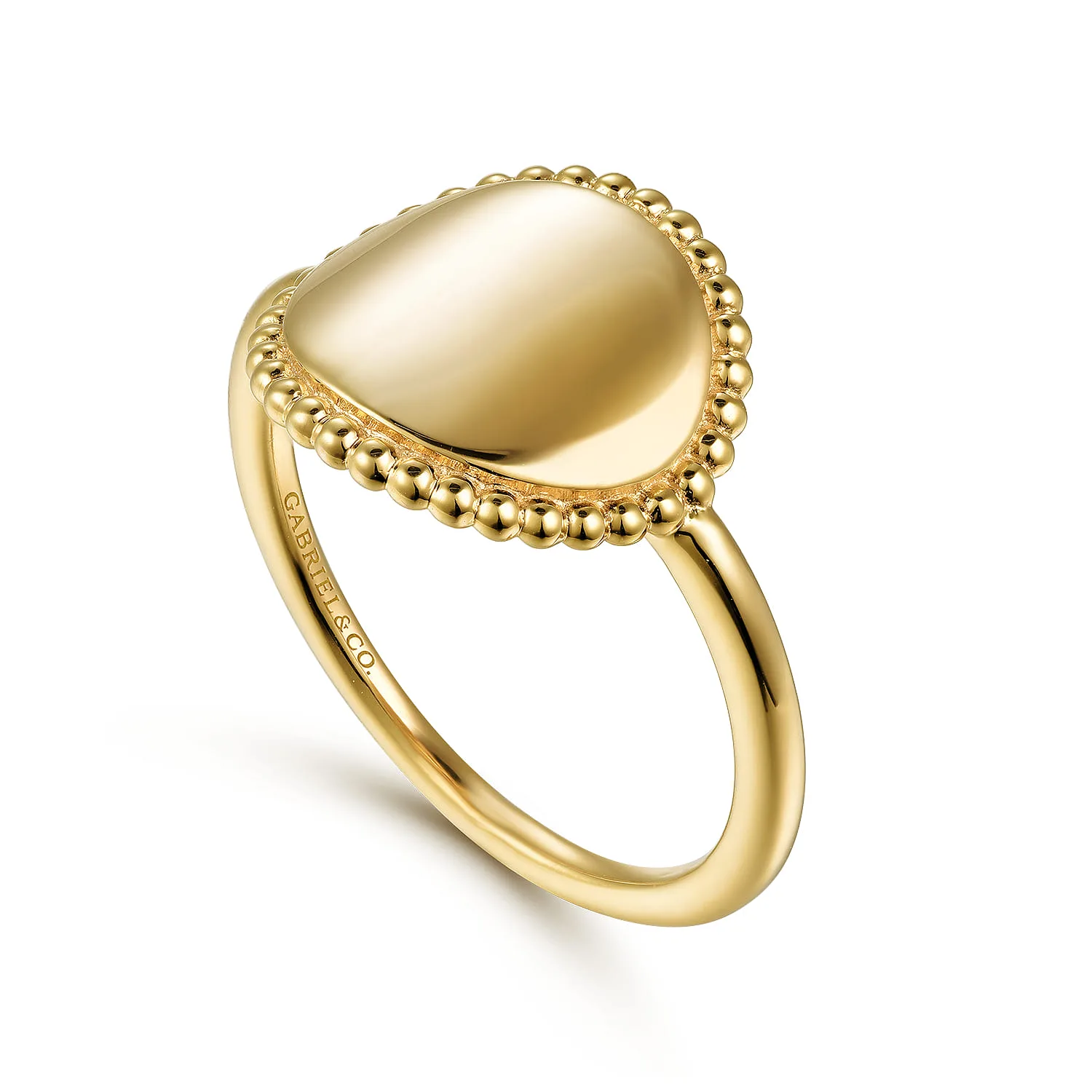 Bujukan Frame Engravable Ring in 14K Yellow Gold, photograph 3