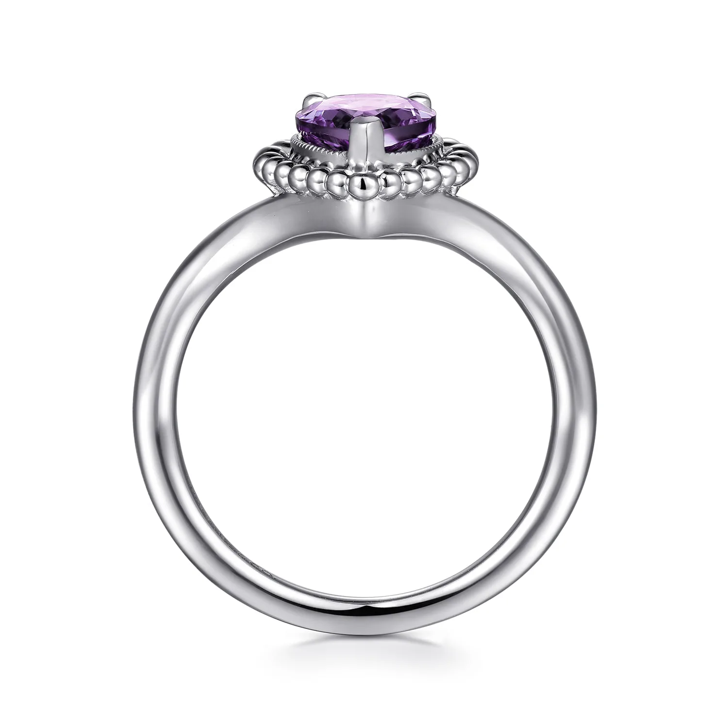 Bujukan Amethyst Chevron Ring in Sterling Silver, photograph 2