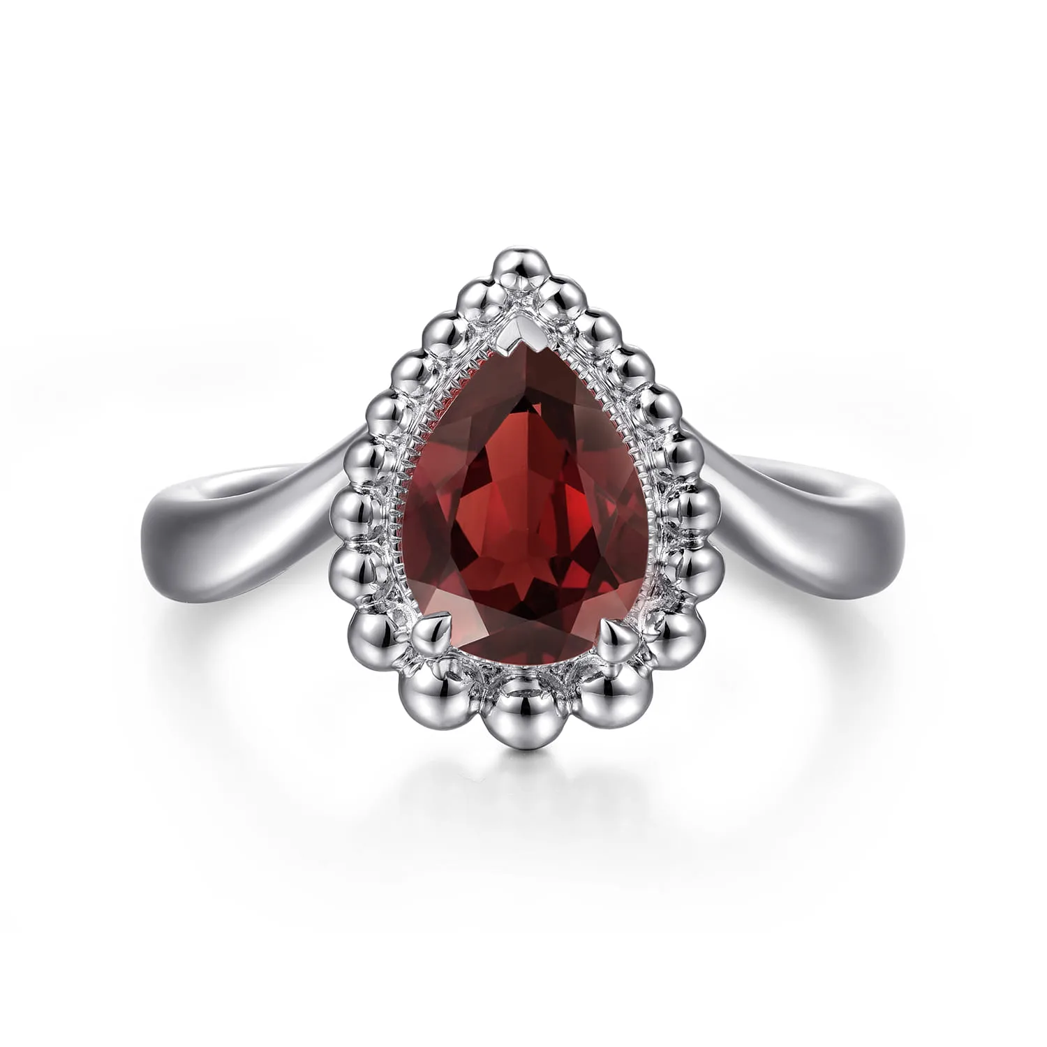 Bujukan Garnet Chevron Ring