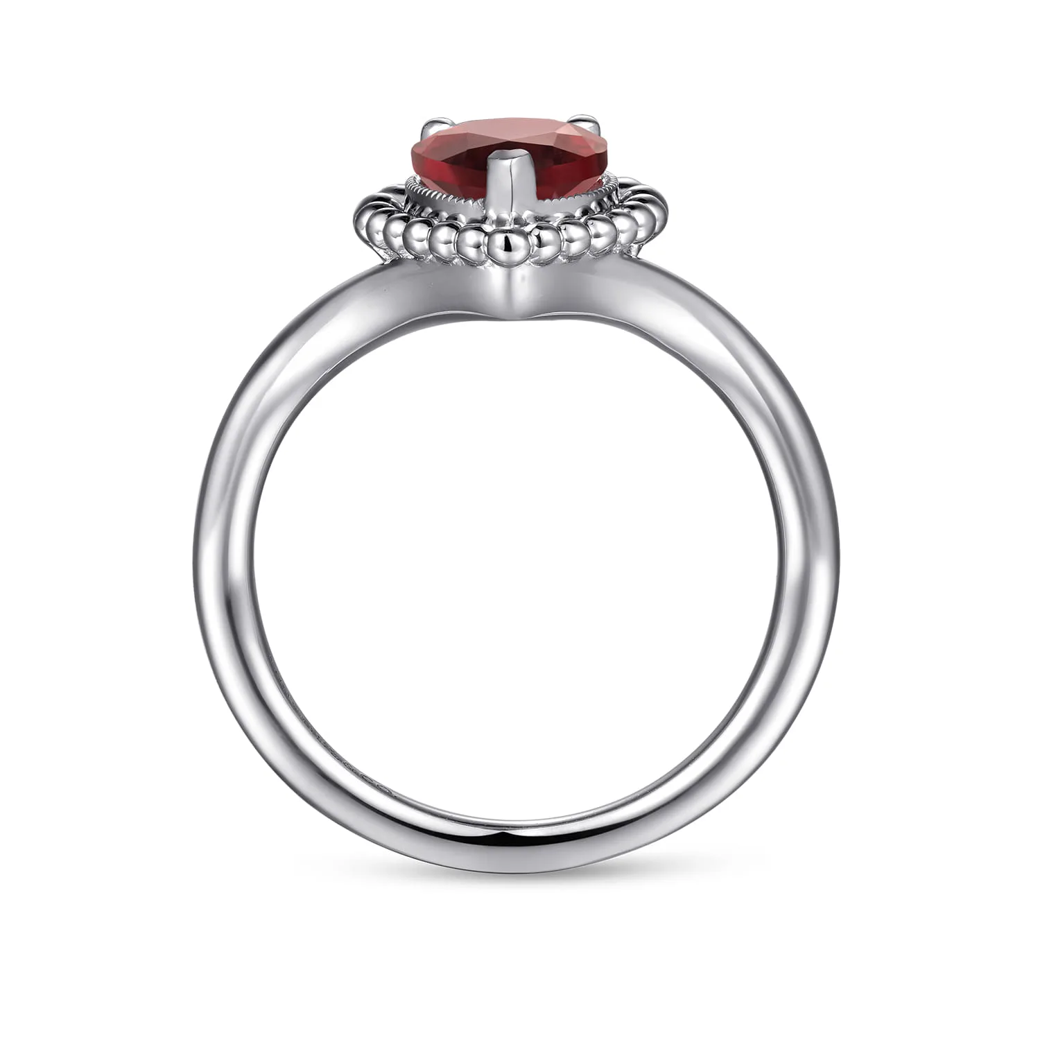 Bujukan Garnet Chevron Ring in Sterling Silver, photograph 2