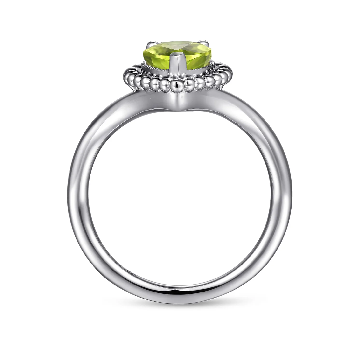 Bujukan Peridot Chevron Ring in Sterling Silver, photograph 2