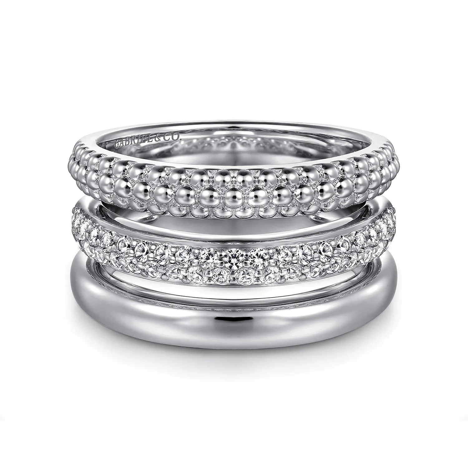 White Sapphire Bujukan Easy Stackable Ring