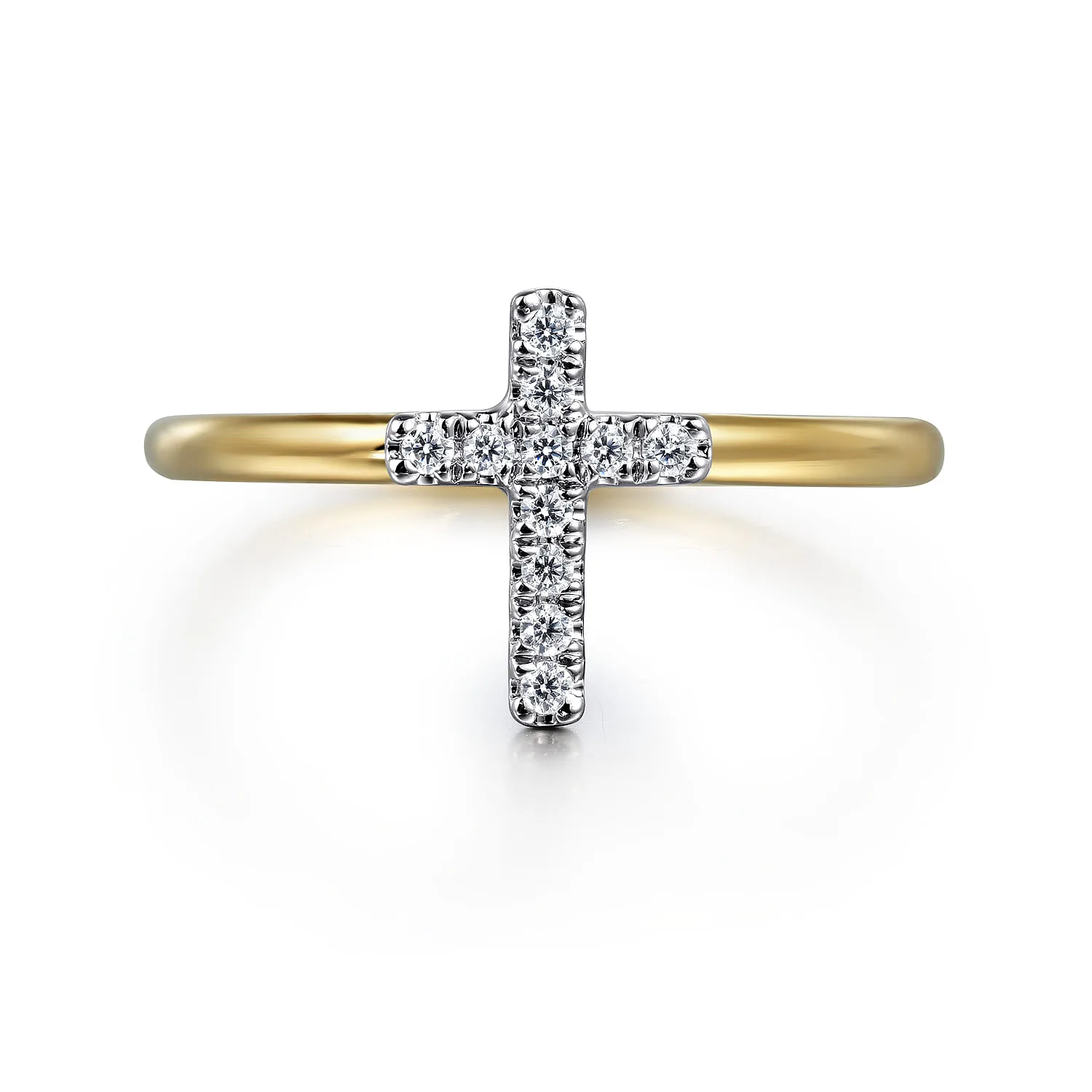 Diamond Cross Ladies Ring