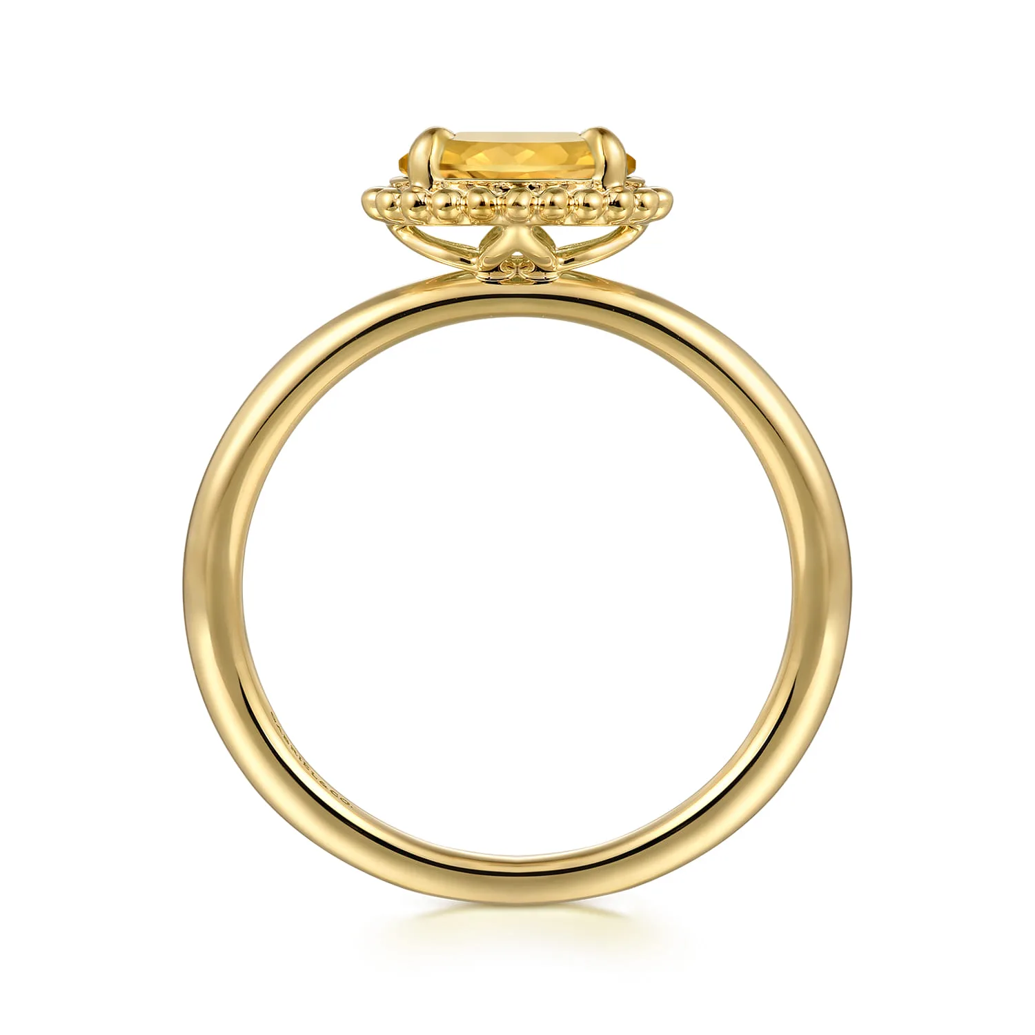 Citrine Bujukan Promise Ring in 14K Yellow Gold, photograph 2