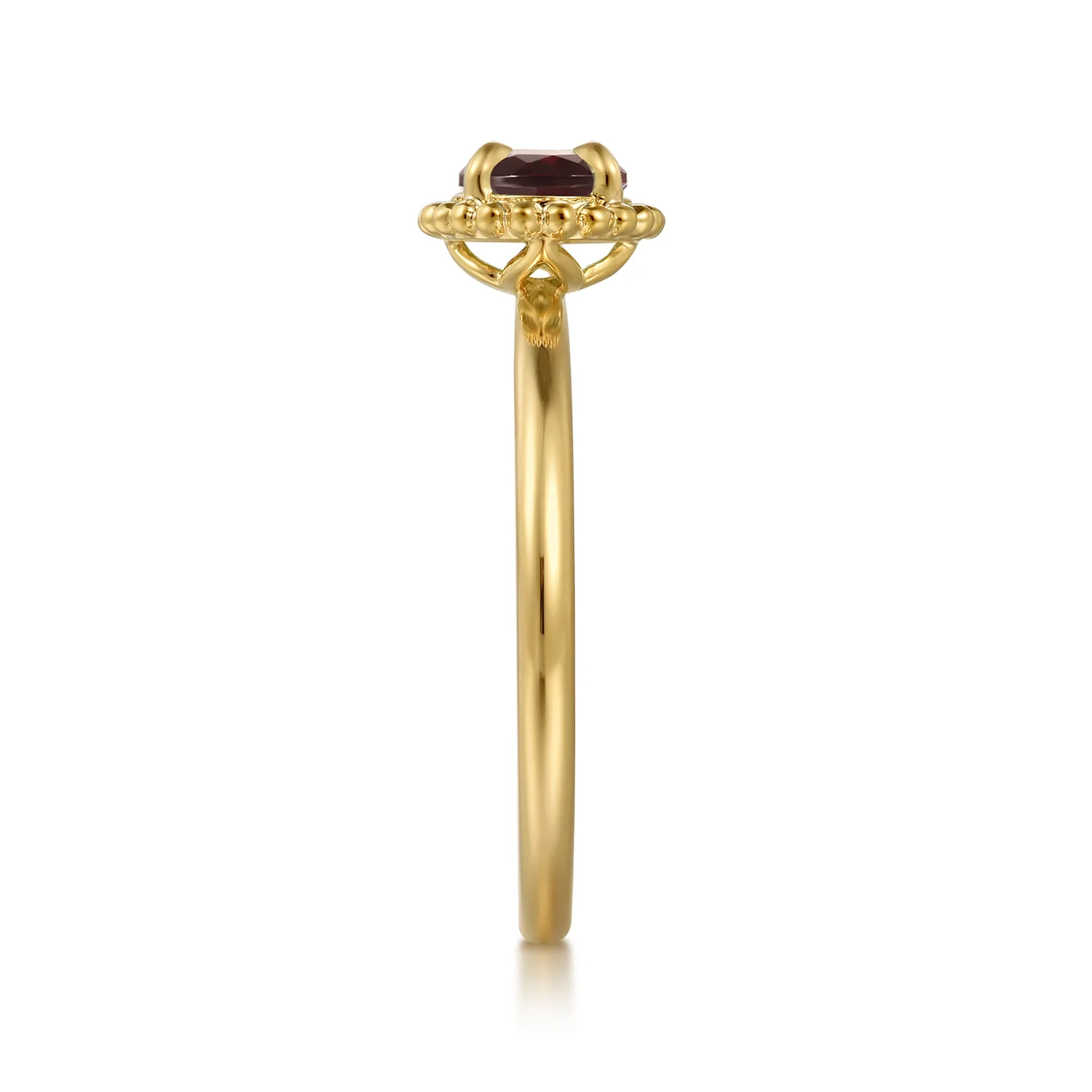 Garnet Bujukan Ladies Ring in 14K Yellow Gold, photograph 4