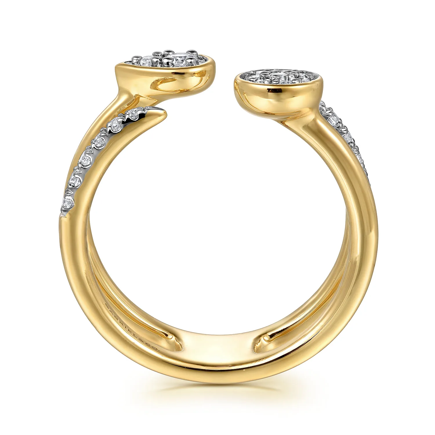 Diamond Easy Stackable Ladies Ring in 14K Yellow Gold, photograph 2