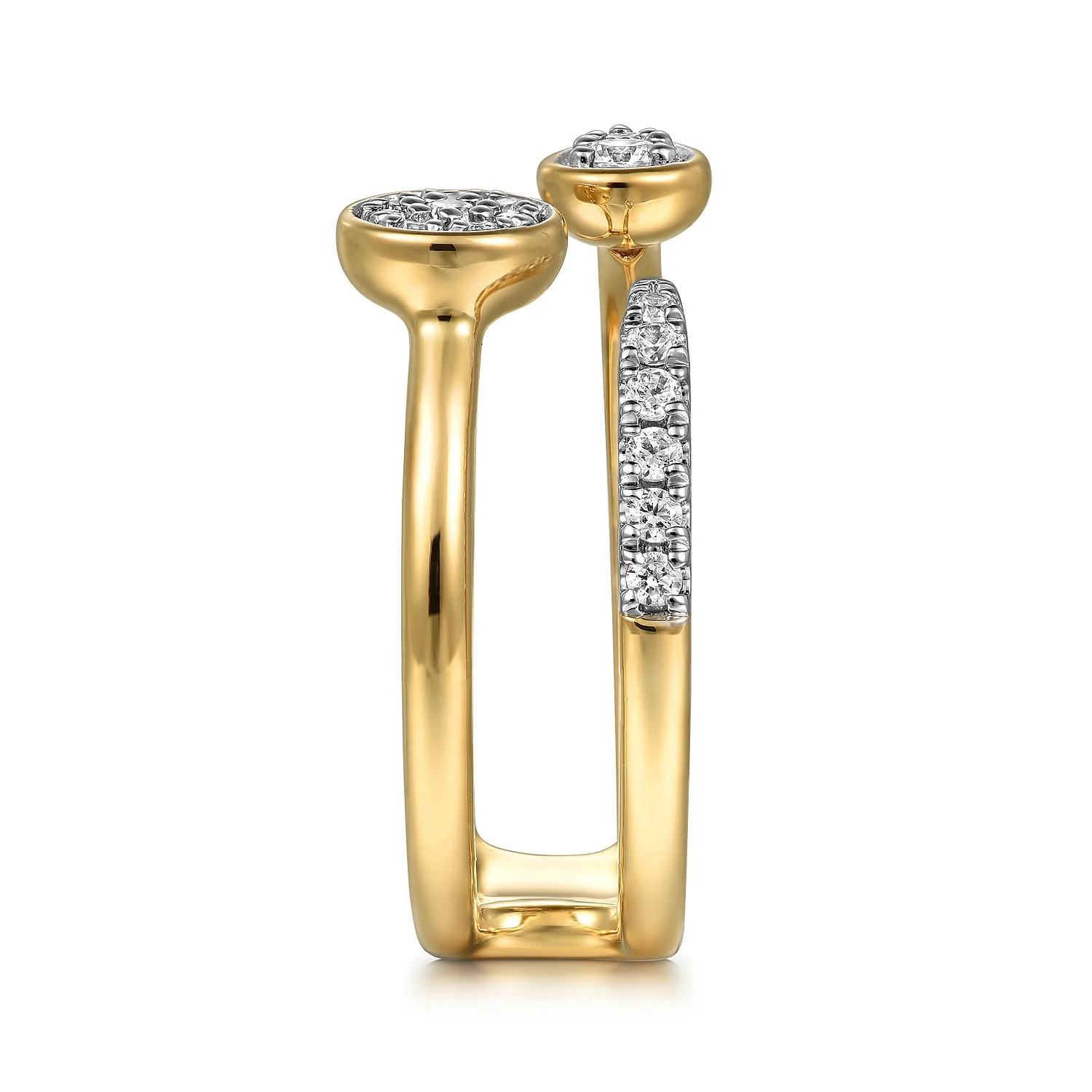 Diamond Easy Stackable Ladies Ring in 14K Yellow Gold, photograph 4