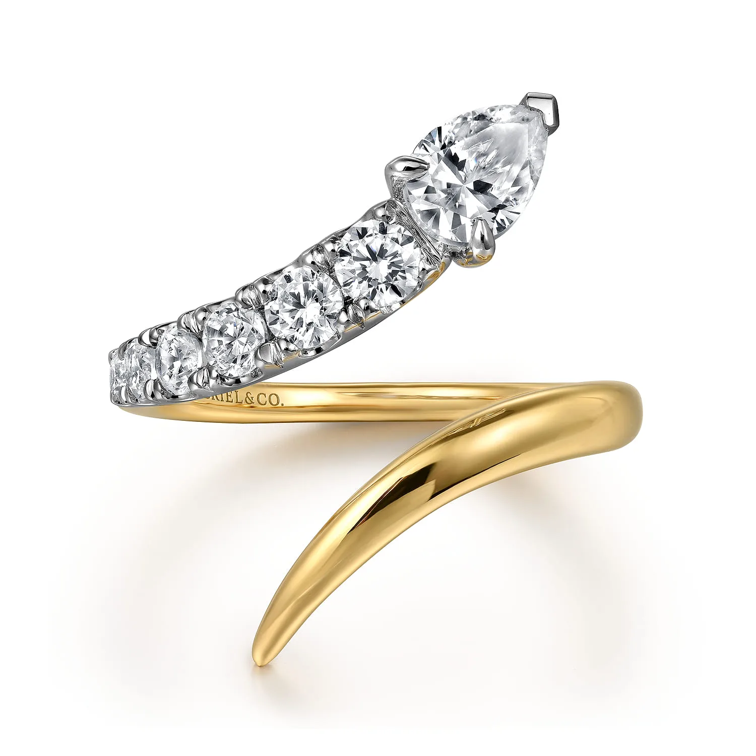 Diamond Bypass Snake Ring
