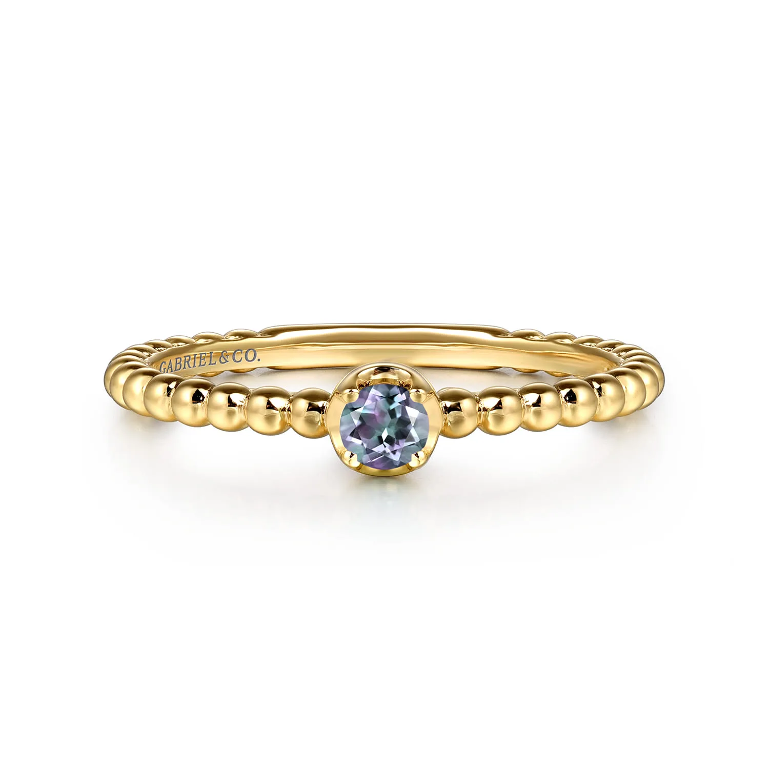 Manmade Alexandrite Stackable Promise Ring