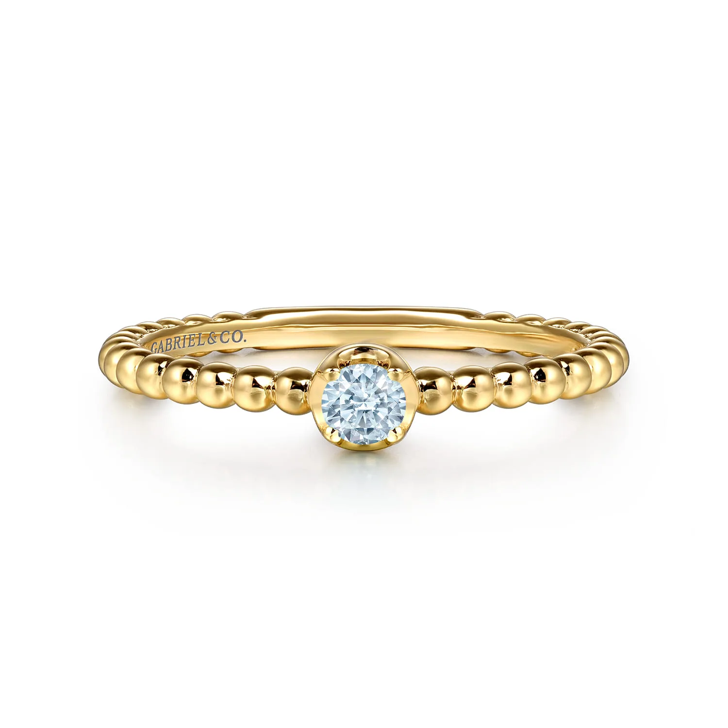 Aquamarine Stackable Promise Ring
